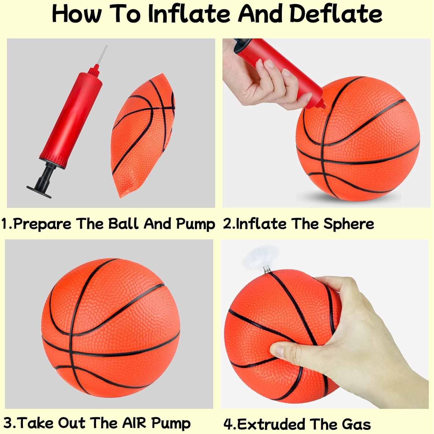 Hymaz 3 Mini Balones de Baloncesto 20cm con Bomba - Juguetes