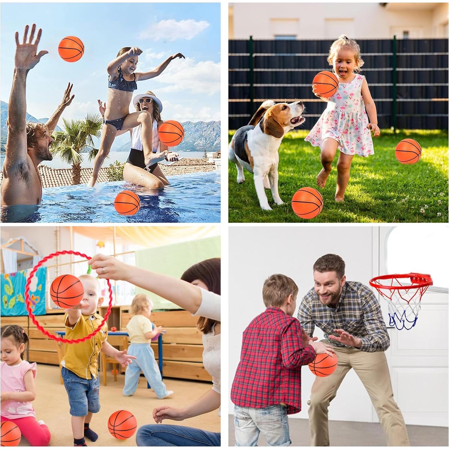 Hymaz 3 Mini Balones de Baloncesto 20cm con Bomba - Juguetes