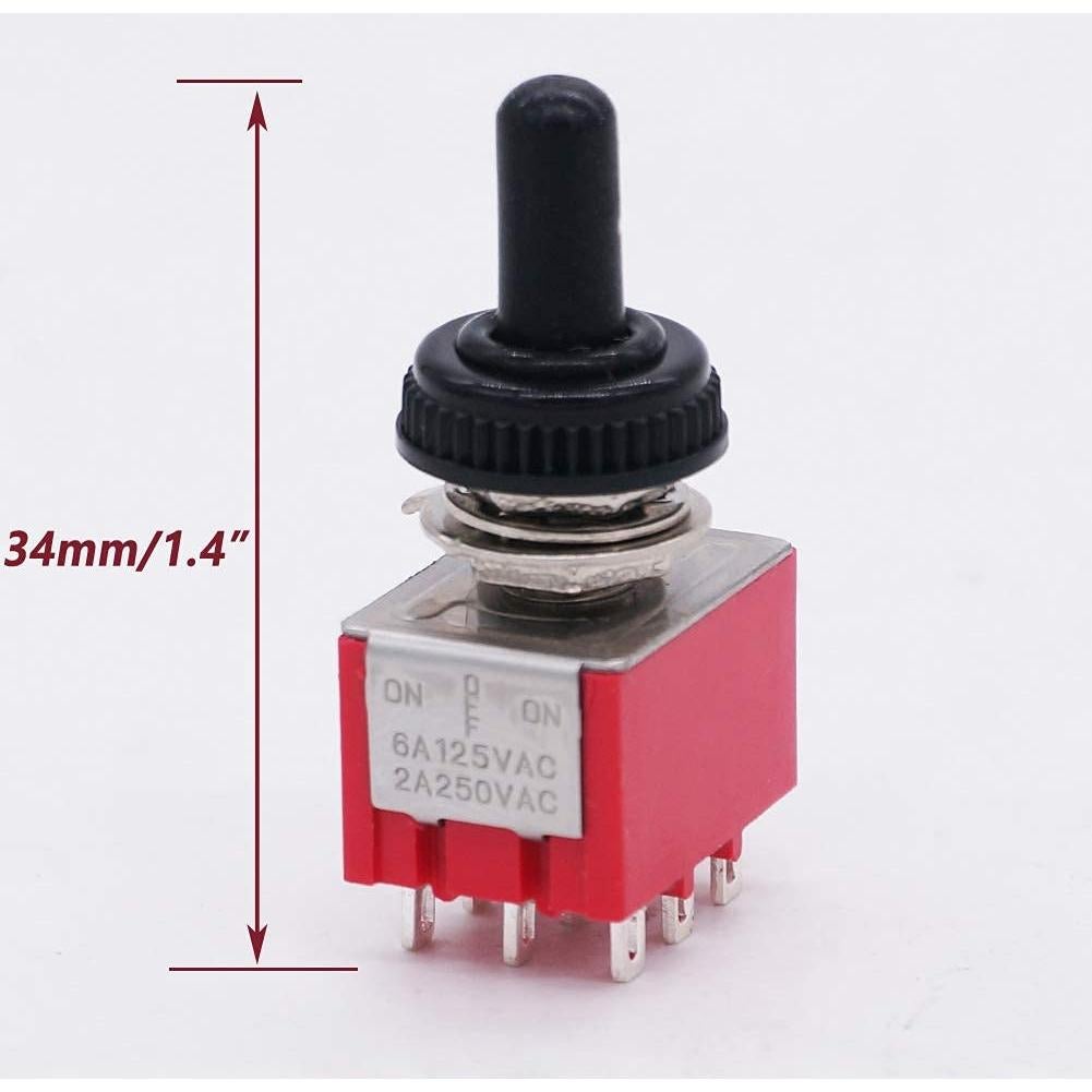 Interruptor Basculante Mini Twidec 3PDT 9 Pines ON/OFF/ON