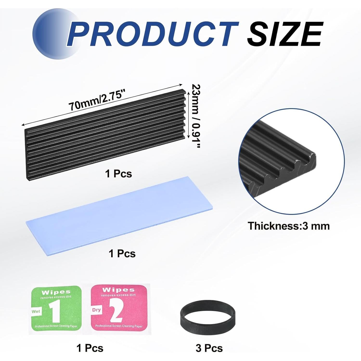 Disipador de Calor PATIKIL para M.2 2280 NVMe SSD Negro