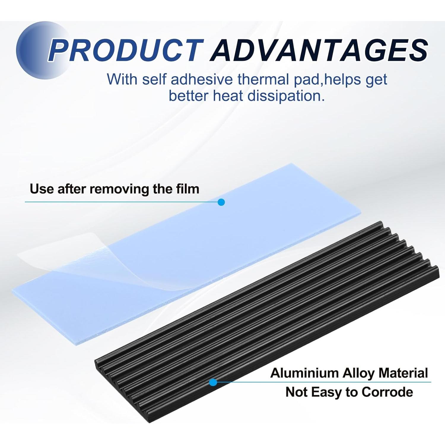 Disipador de Calor PATIKIL para M.2 2280 NVMe SSD Negro