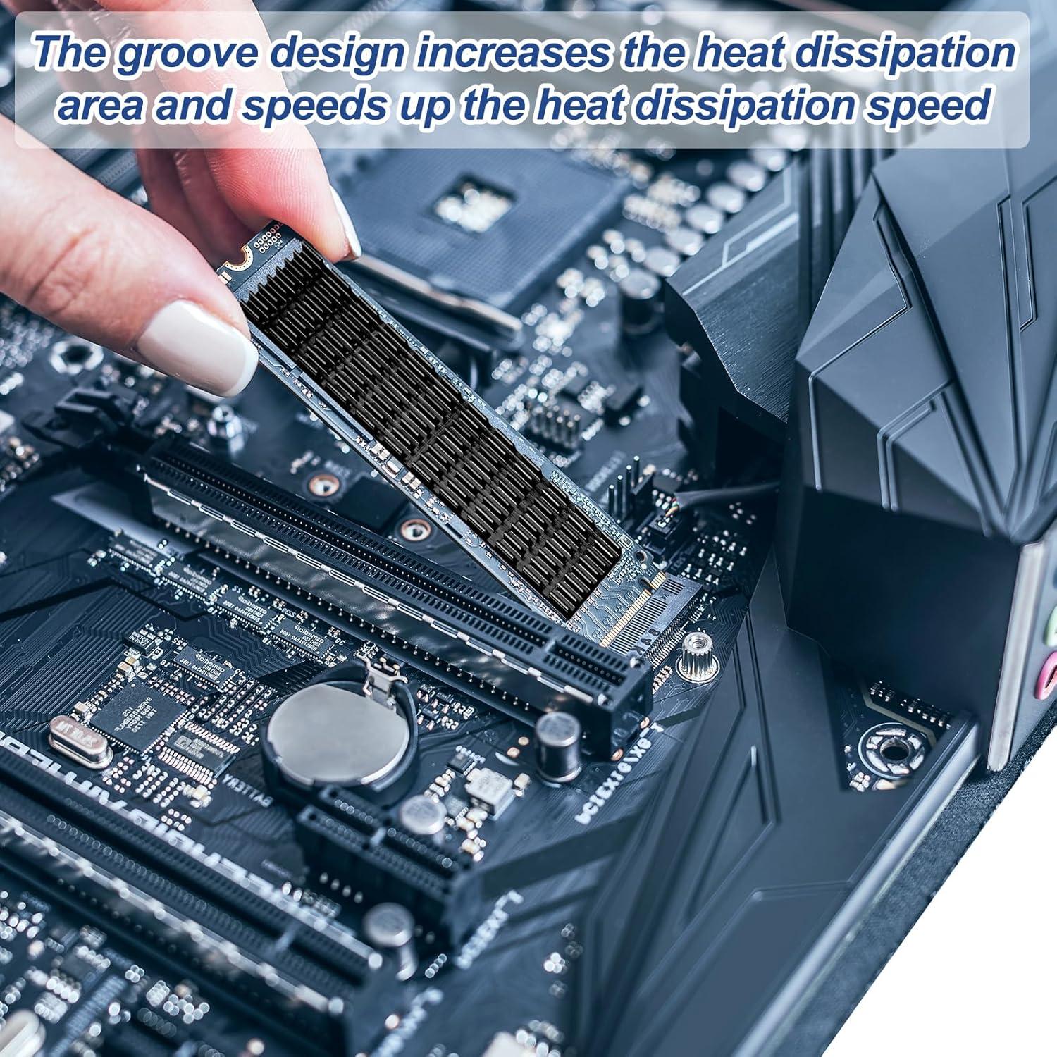 Disipador de Calor PATIKIL para M.2 2280 NVMe SSD Negro