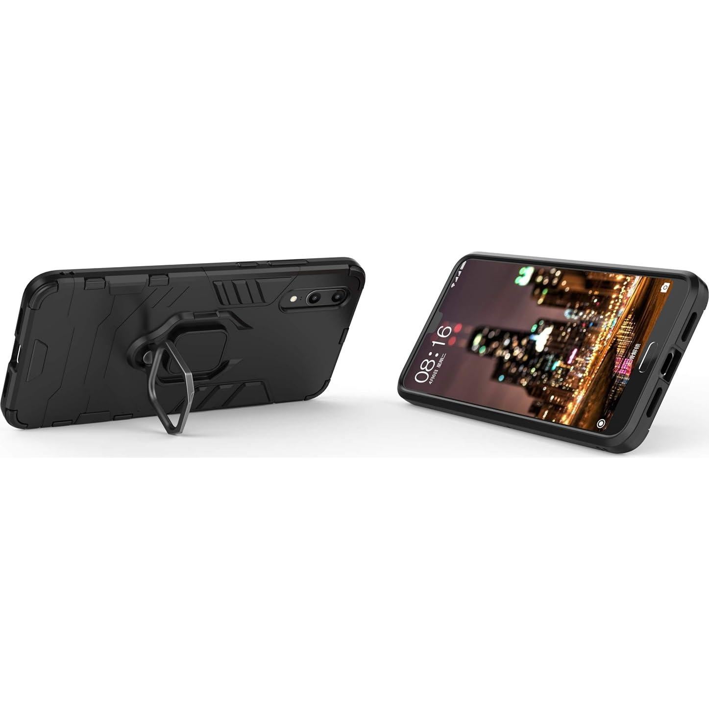 Funda Huawei P20 Armadura Híbrida Doble Capa + Protector Vidrio