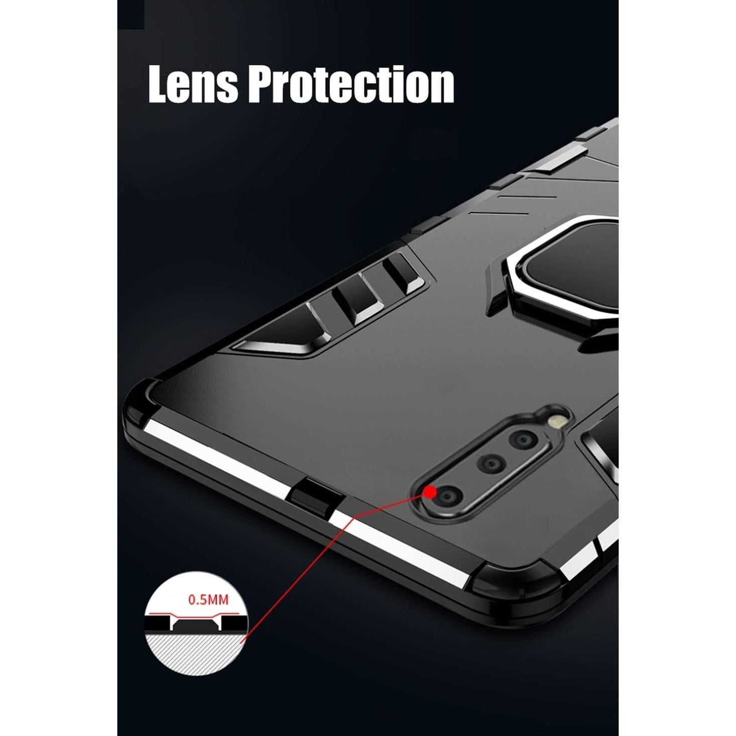 Funda Huawei P20 Armadura Híbrida Doble Capa + Protector Vidrio