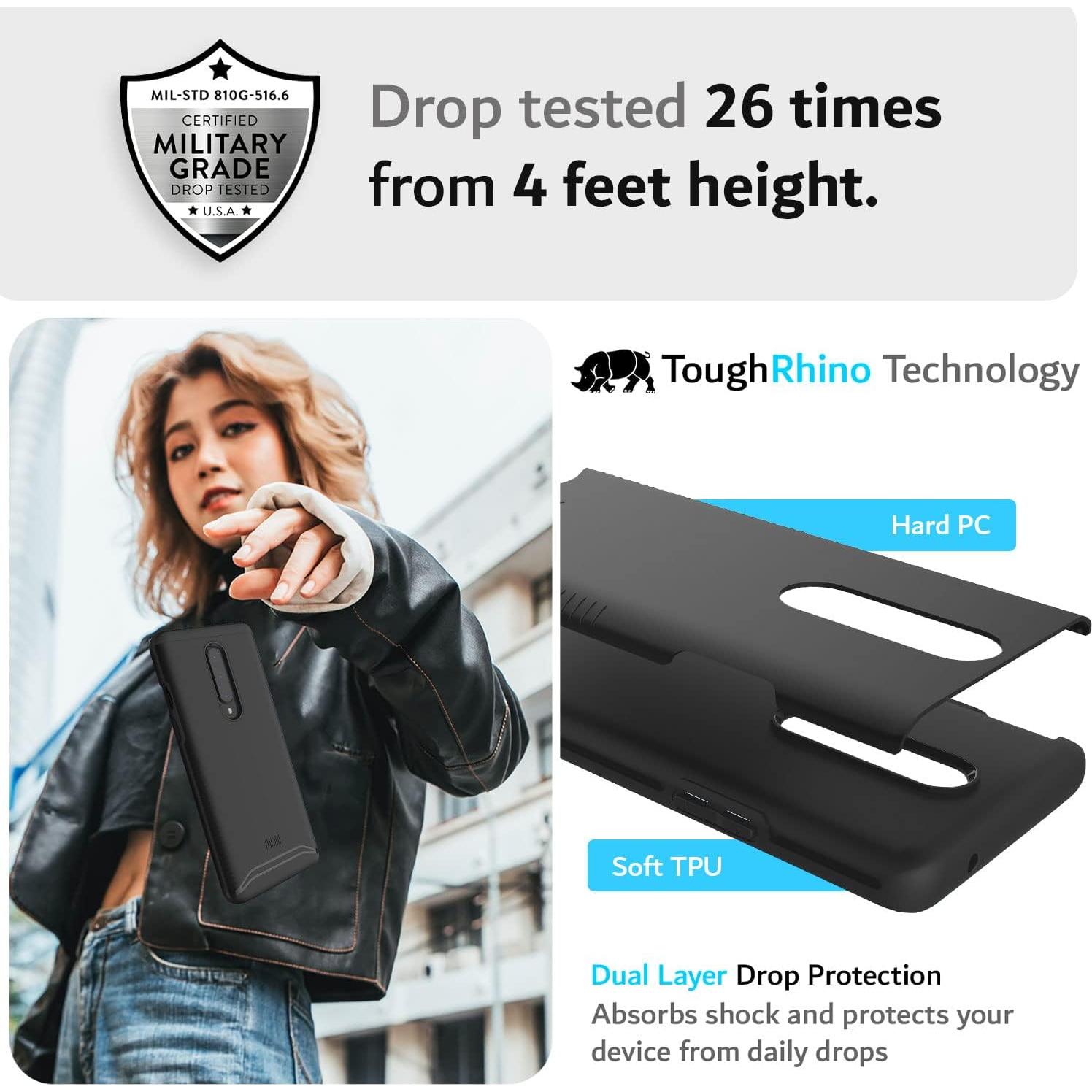 Funda TUDIA Doble Capa Grado Militar para OnePlus 8 5G - Negro Mate