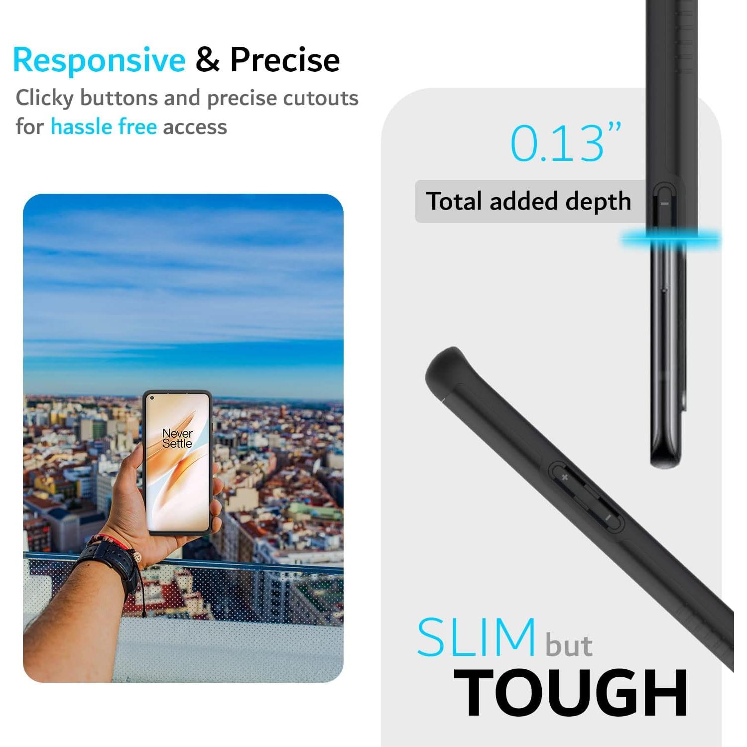 Funda TUDIA Doble Capa Grado Militar para OnePlus 8 5G - Negro Mate