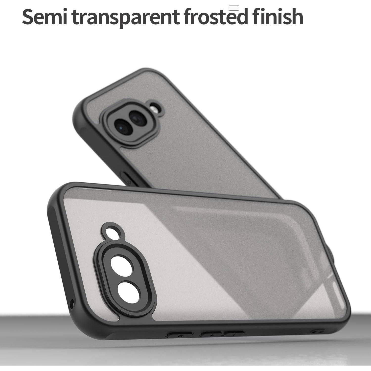 Funda Transparente TPU Sucnakp para Google Pixel 9A - Negro