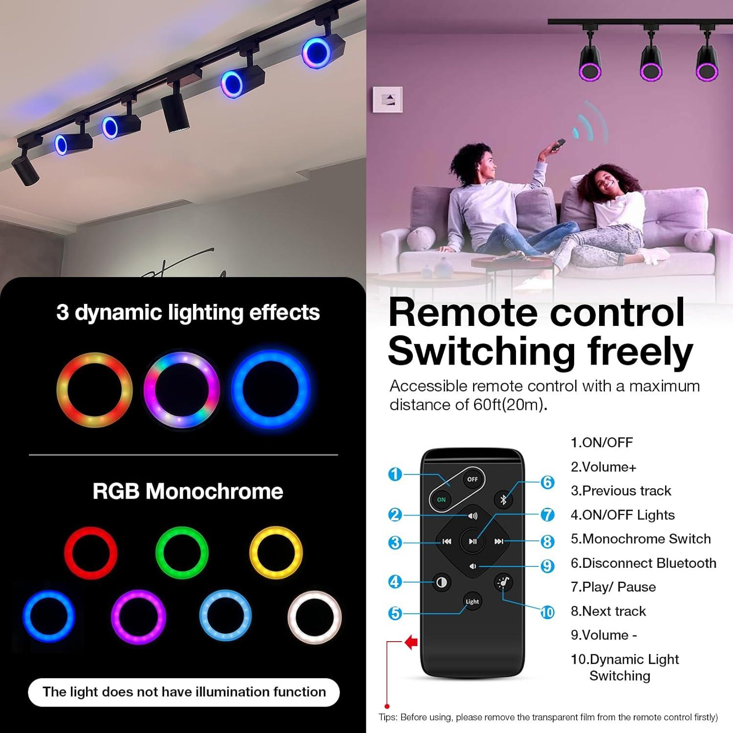 Altavoz Bluetooth Gsou con Luz RGB de Carril Tipo H 12W