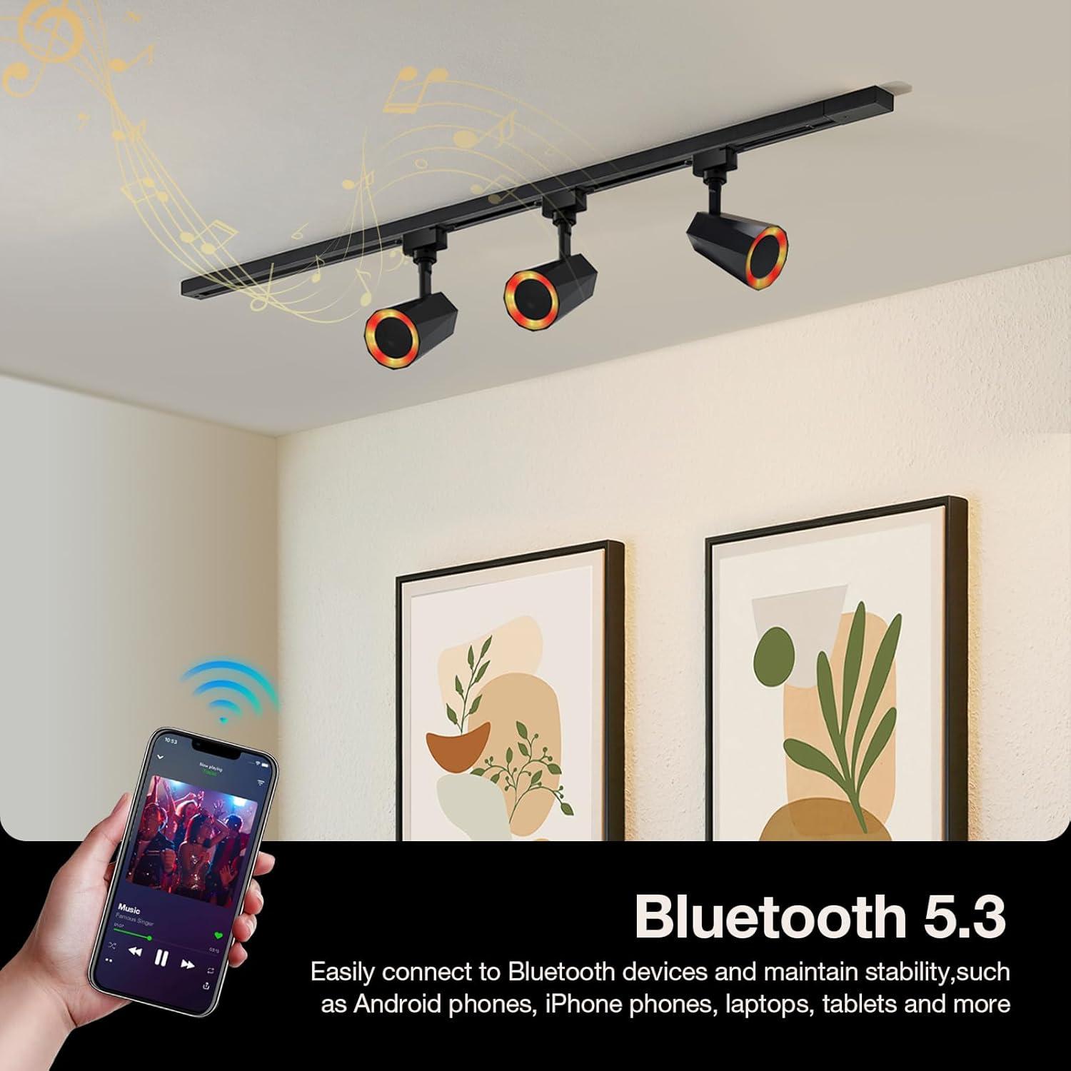 Altavoz Bluetooth Gsou con Luz RGB de Carril Tipo H 12W