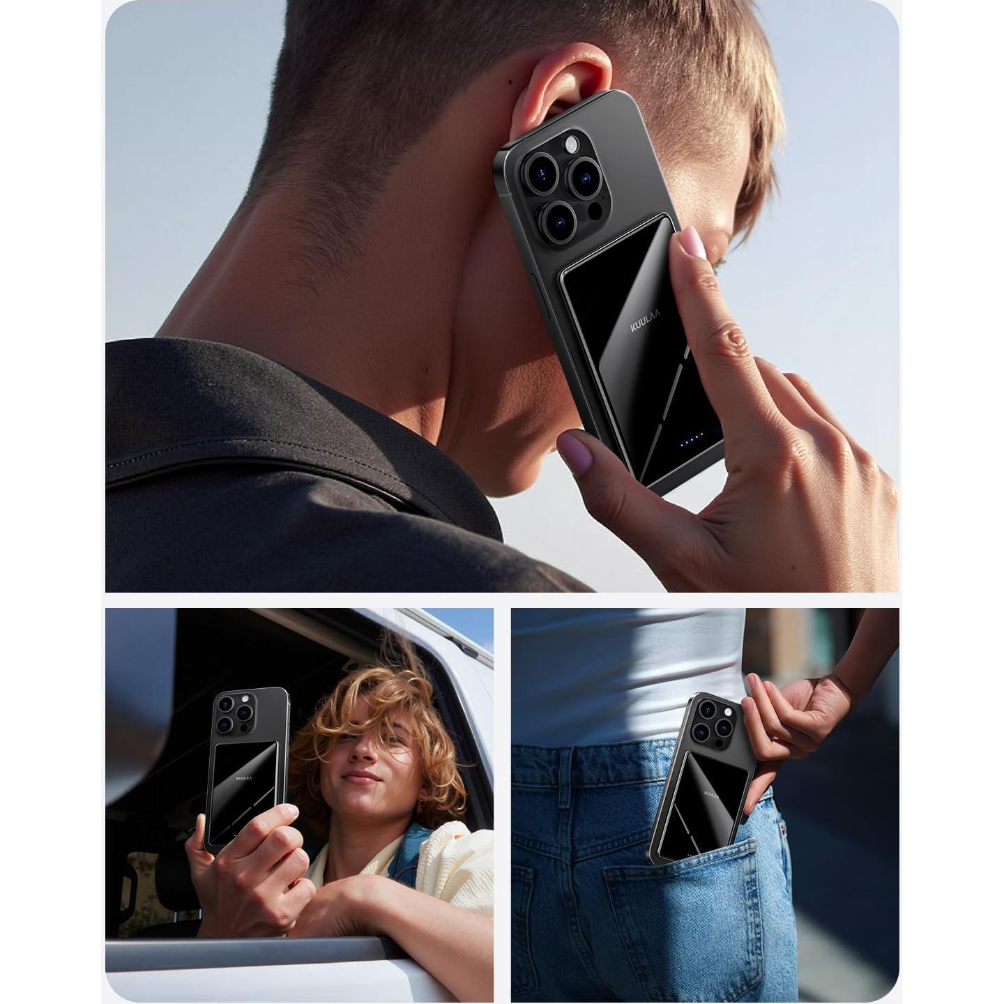 Batería Externa Kuulaa 5000mAh Magnética Carga Rápida 20W