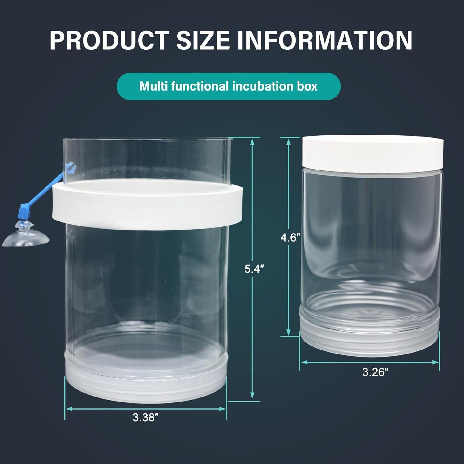 Caja de Cría Flotante KOHUDIS para Alevines 10.2x10.2x14.5 cm