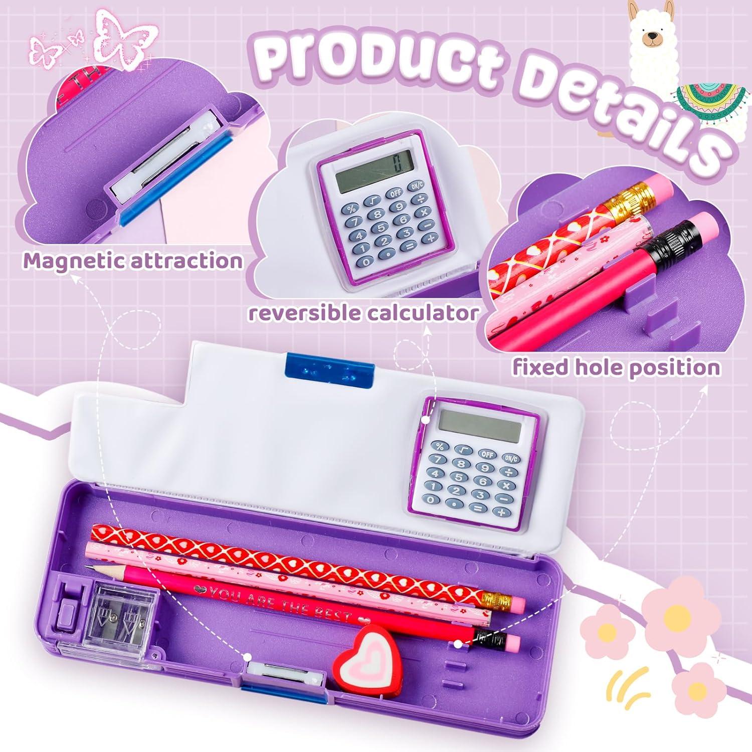 Estuche de Lápices Multifuncional Henoyso Alpaca con Calculadora