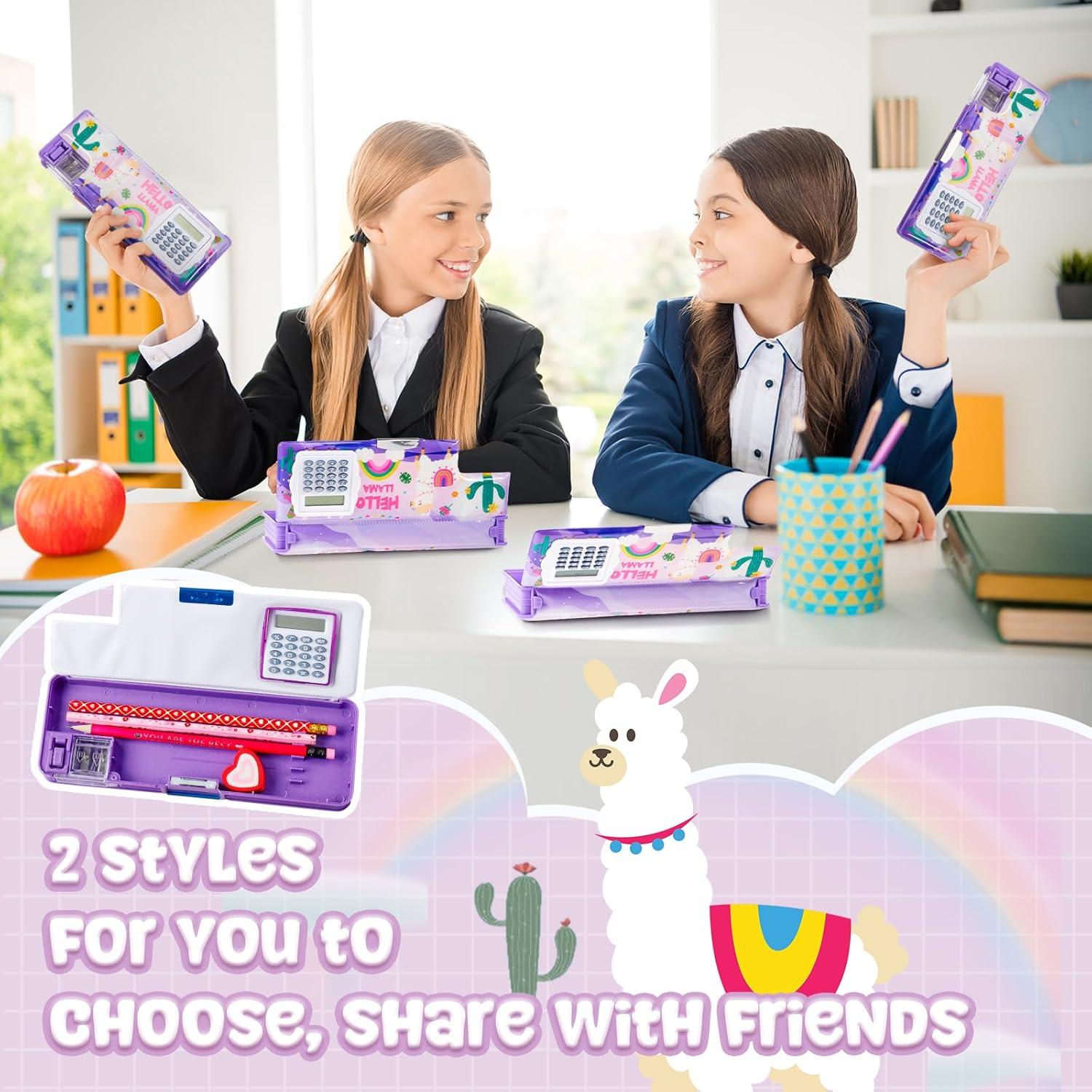 Estuche de Lápices Multifuncional Henoyso Alpaca con Calculadora