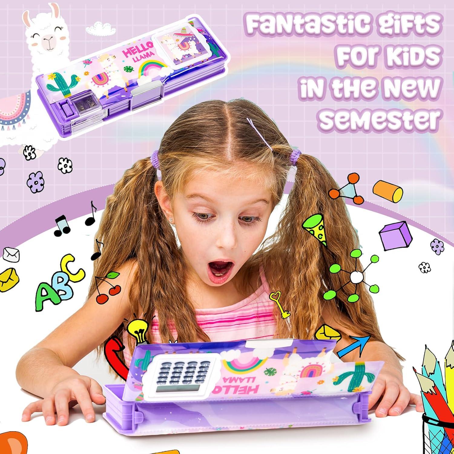 Estuche de Lápices Multifuncional Henoyso Alpaca con Calculadora