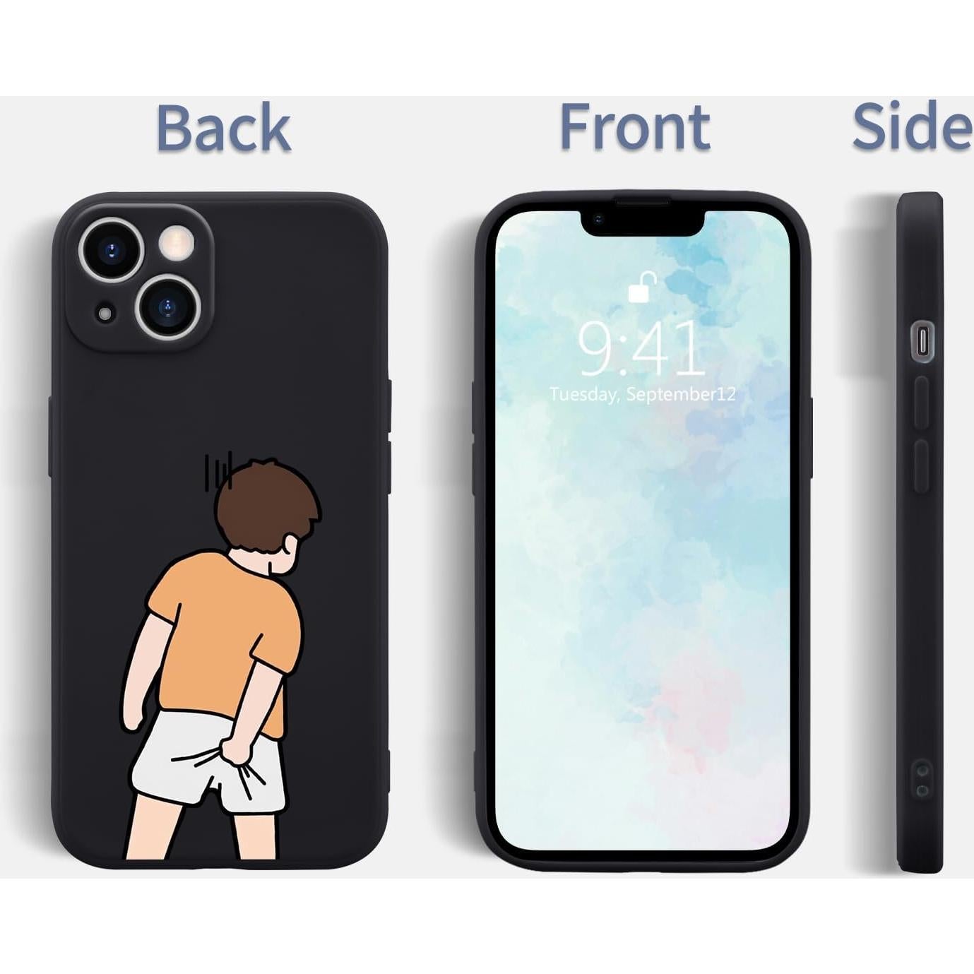 Funda de Silicona para iPhone 11 Wihytec Negra Divertida