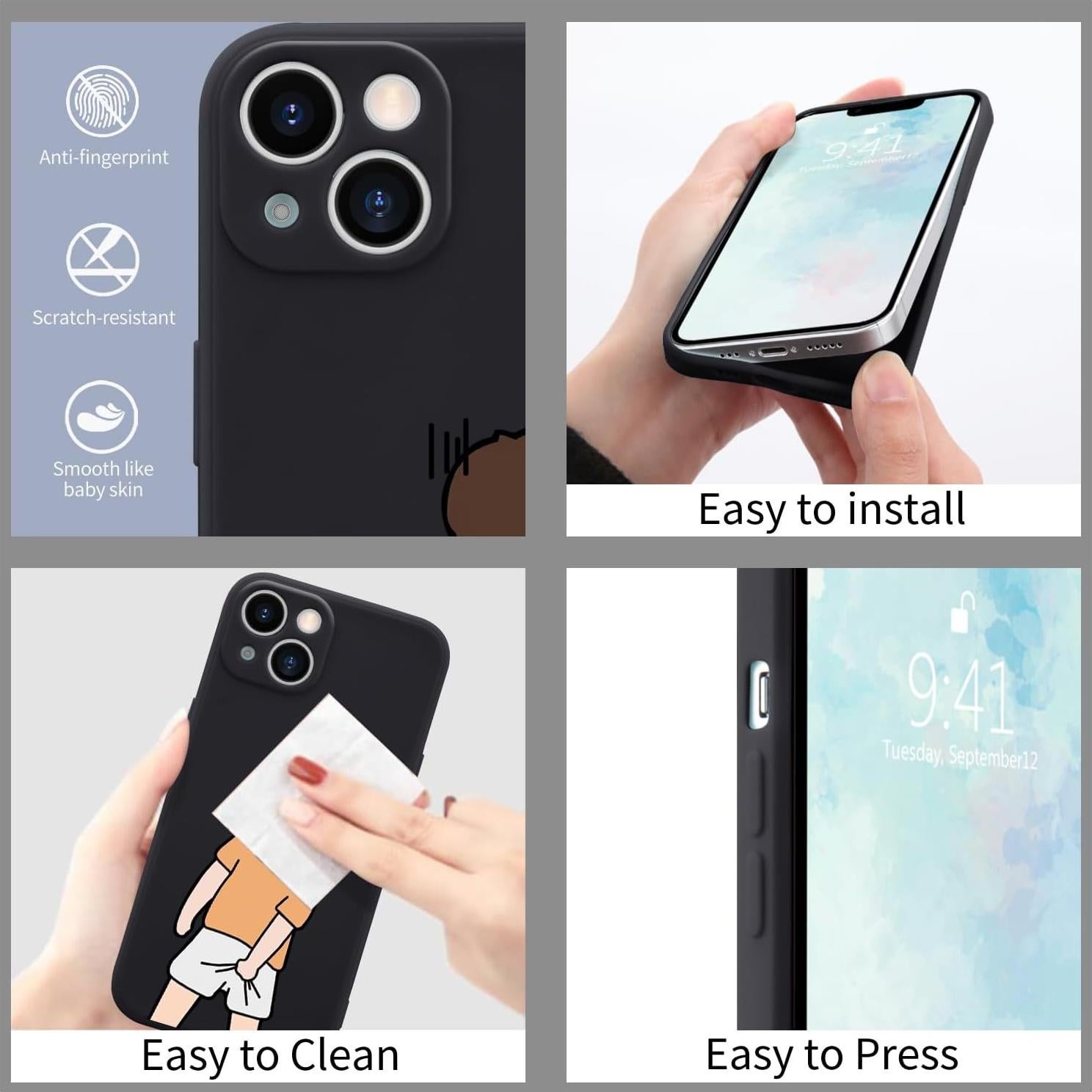 Funda de Silicona para iPhone 11 Wihytec Negra Divertida