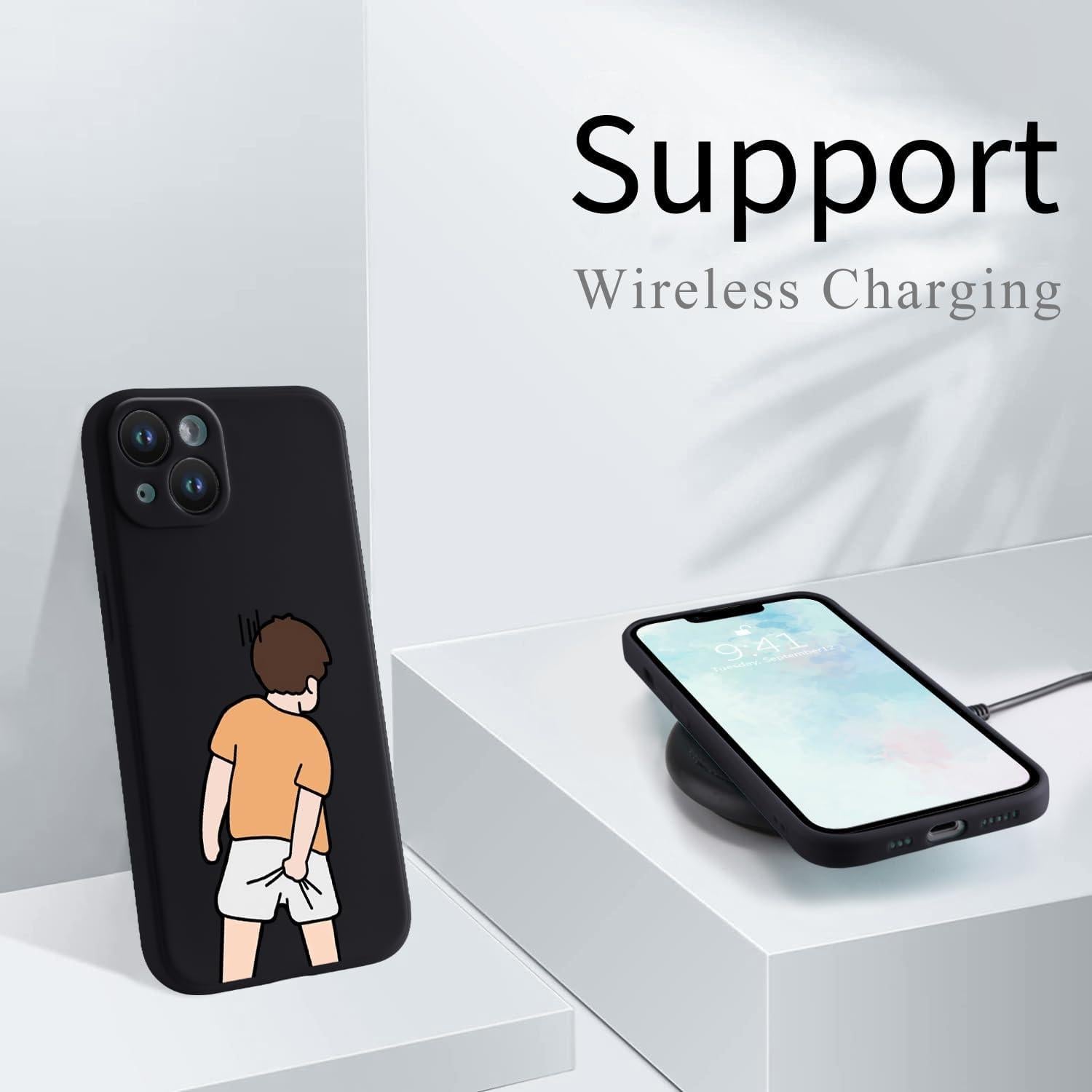 Funda de Silicona para iPhone 11 Wihytec Negra Divertida
