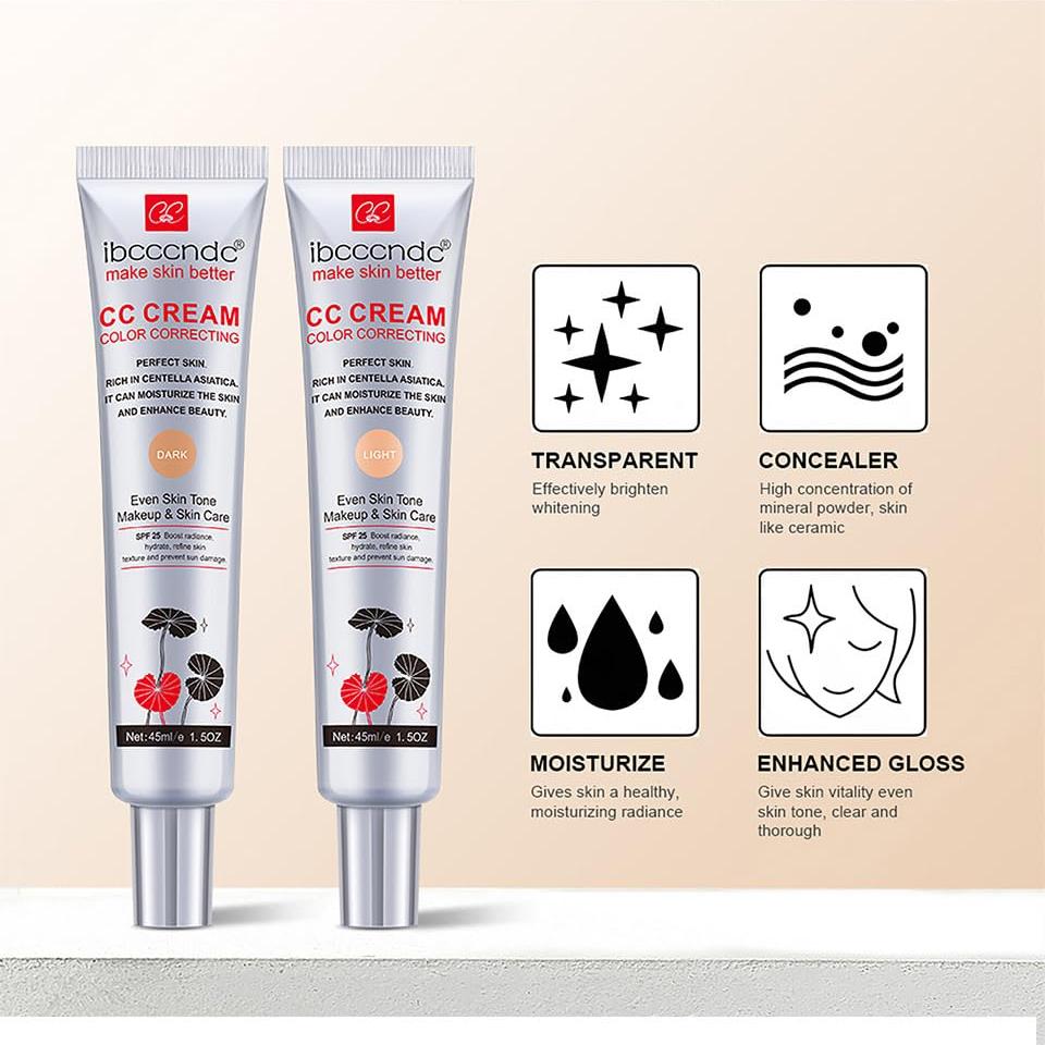 Crema CC Correctora de Color wwaiwenl 30 ml SPF 25 Oscuro