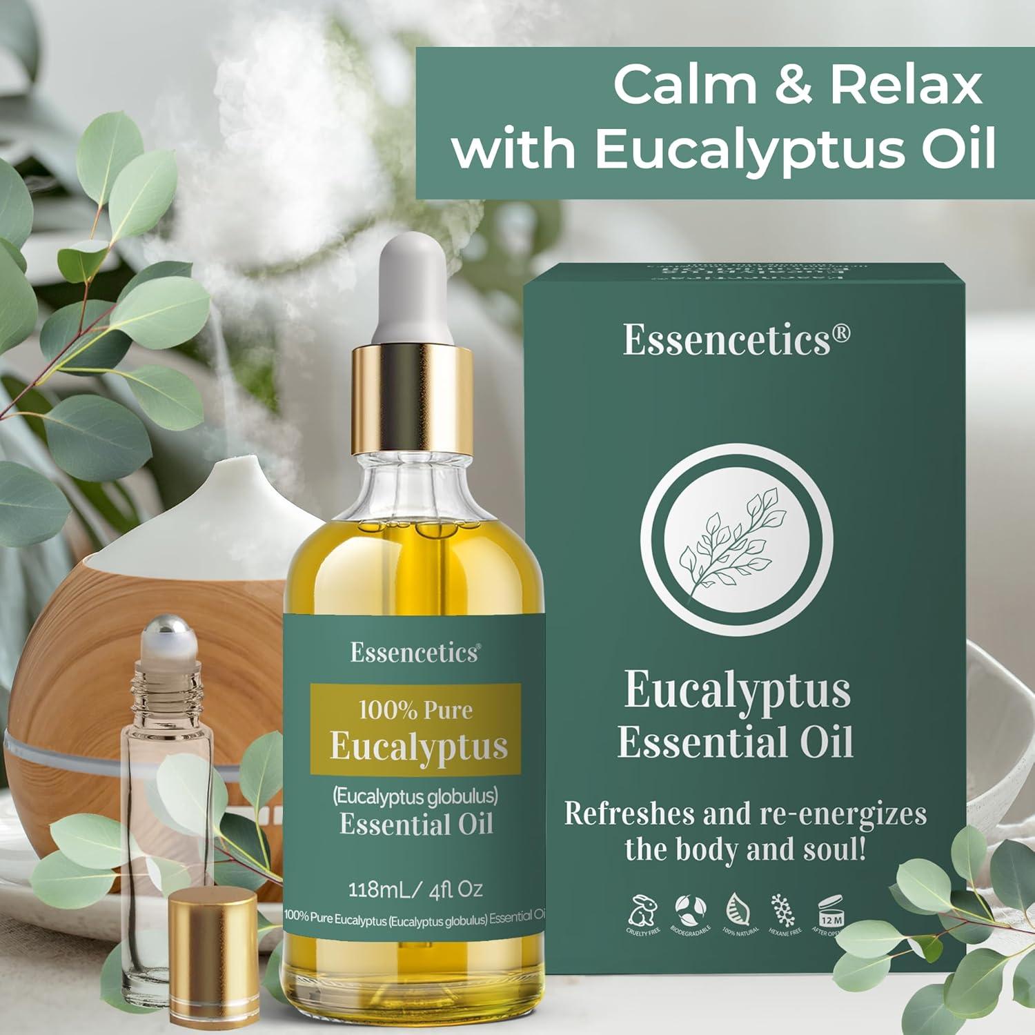 Aceite Esencial de Eucalipto 118ml - 100% Natural - Aromaterapia