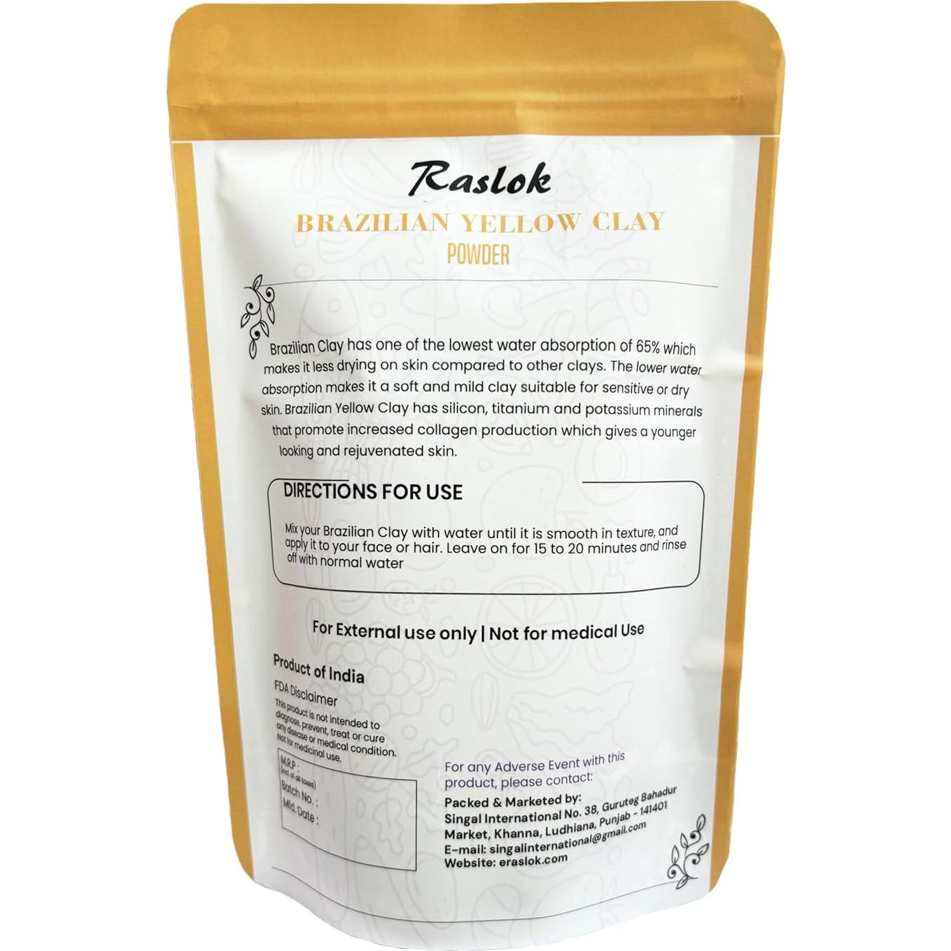 Arcilla Amarilla Brasileña 100g - Mascarillas Faciales y Jabón DIY