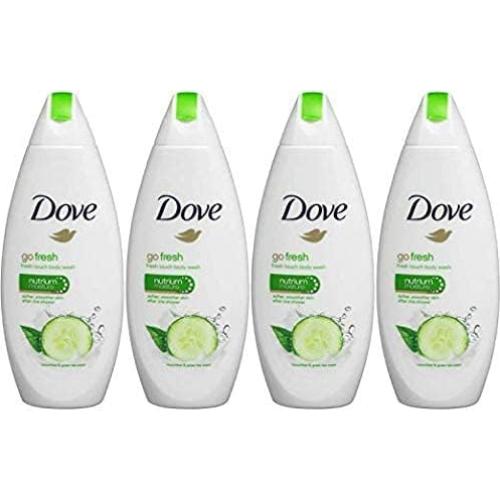 Gel de Ducha Dove Go Fresh Pepino y Té Verde 500ml x4