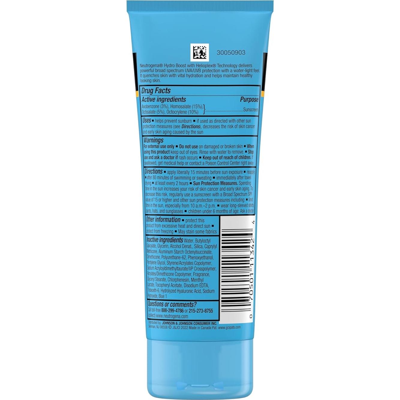 Protector Solar Gel Hidratante Neutrogena Hydro Boost SPF 50 89 ml