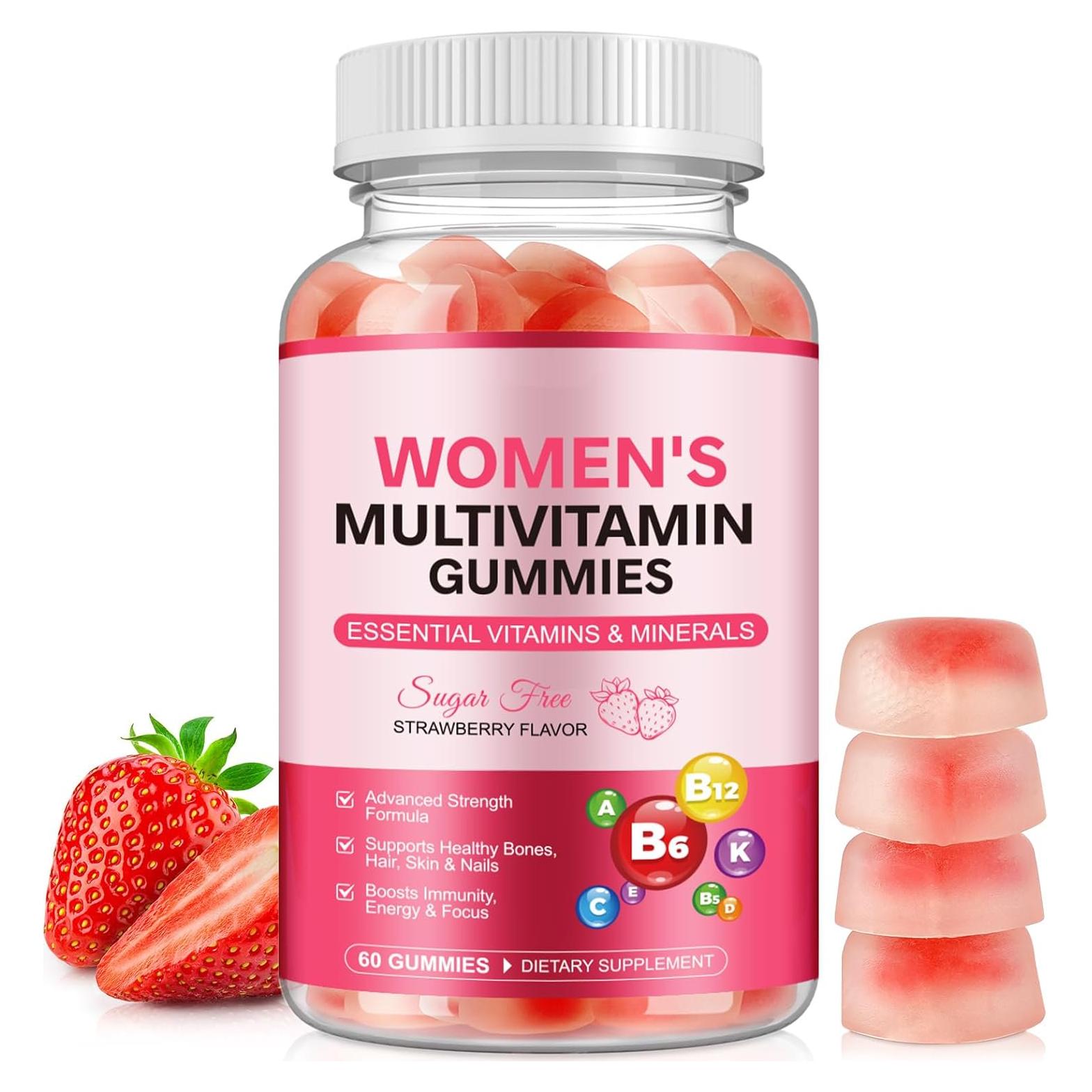 Gomitas Multivitamínicas para Mujeres Sin Azúcar 60 Unidades