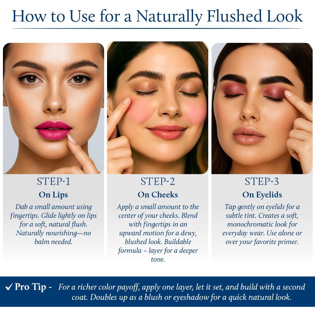 Tinte Labial Rosa Blue Nectar 9.92 g - Hidratante Natural