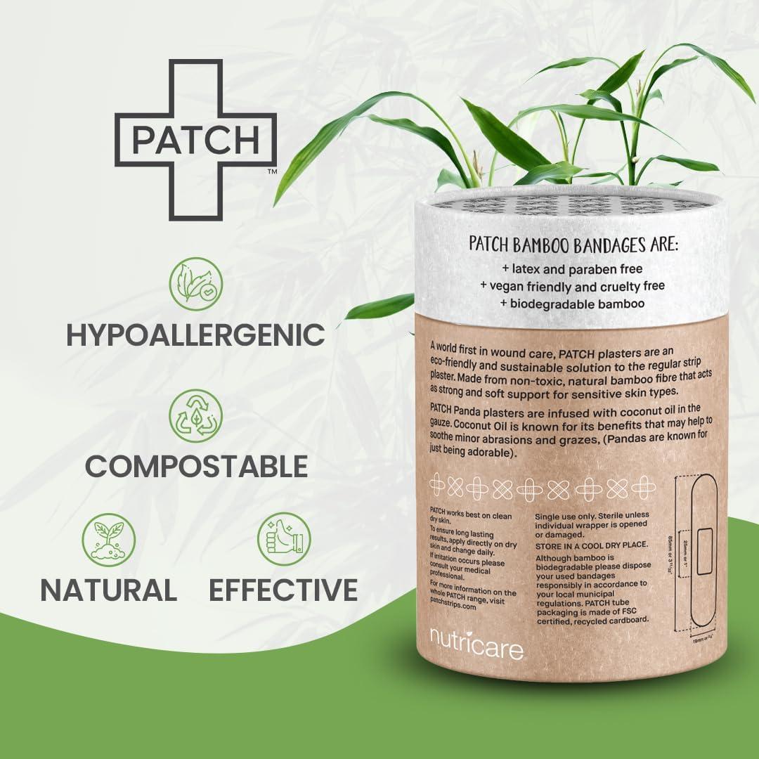 PATCH Tiras Adhesivas de Bambú 100 Piezas Aceite de Coco
