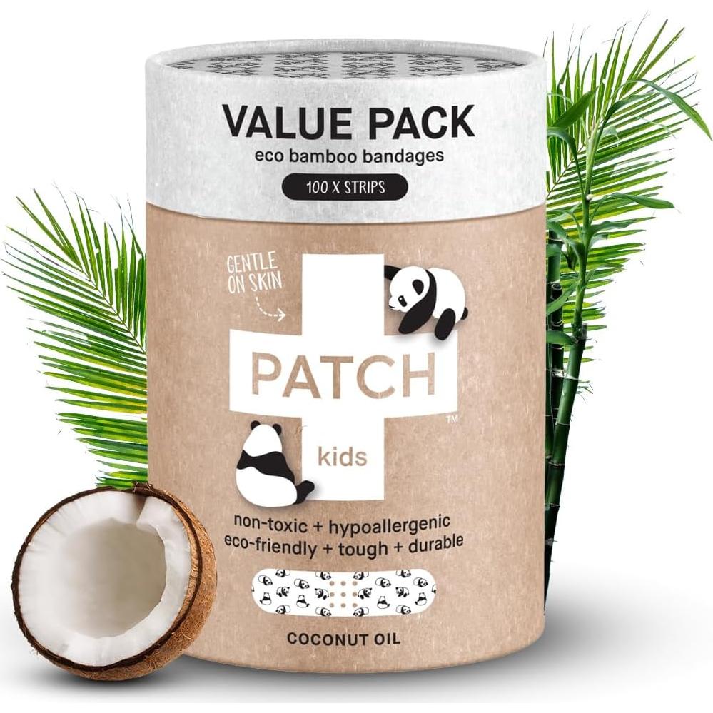 PATCH Tiras Adhesivas de Bambú 100 Piezas Aceite de Coco