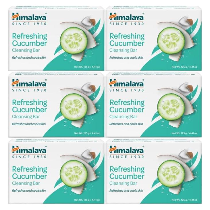 Jabón Refrescante de Pepino Himalaya 125g - Paquete de 6