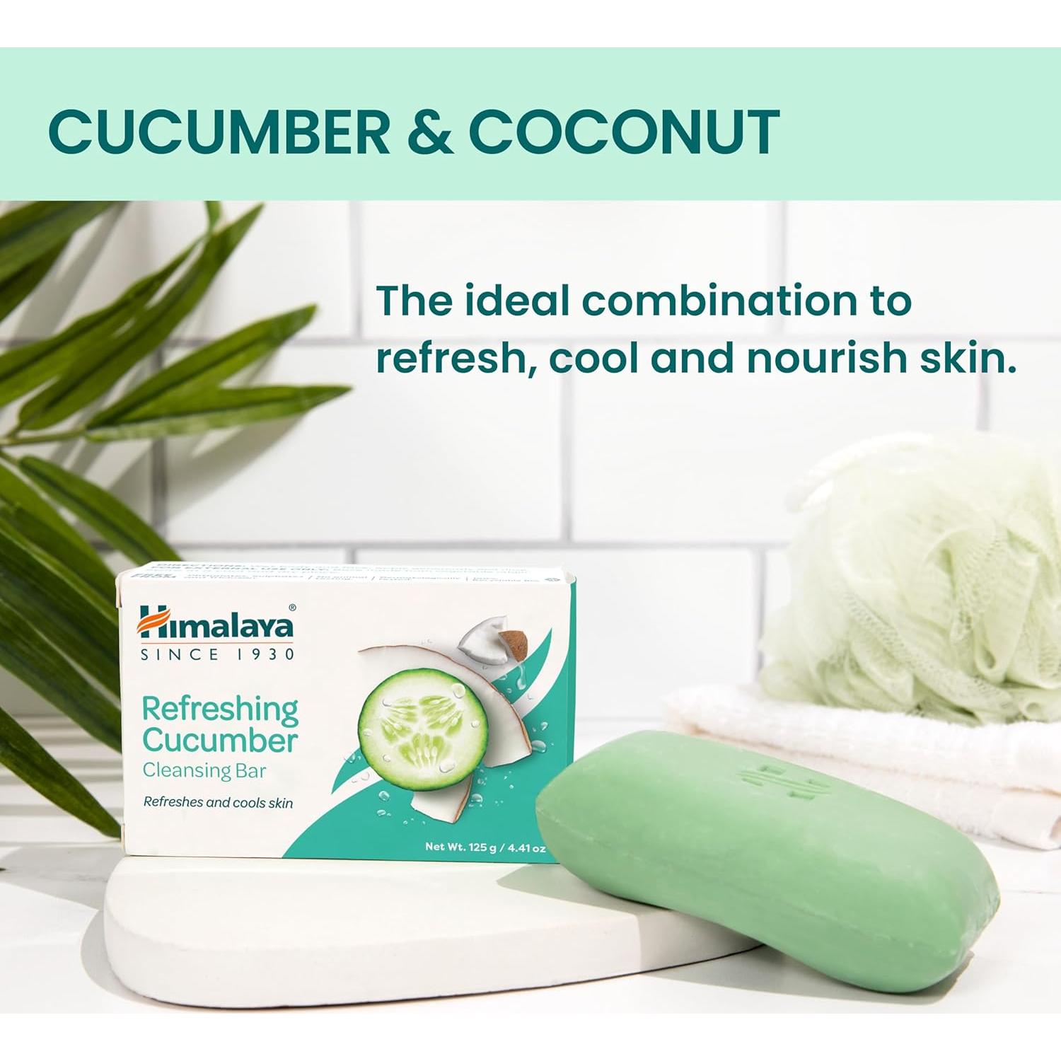 Jabón Refrescante de Pepino Himalaya 125g - Paquete de 6