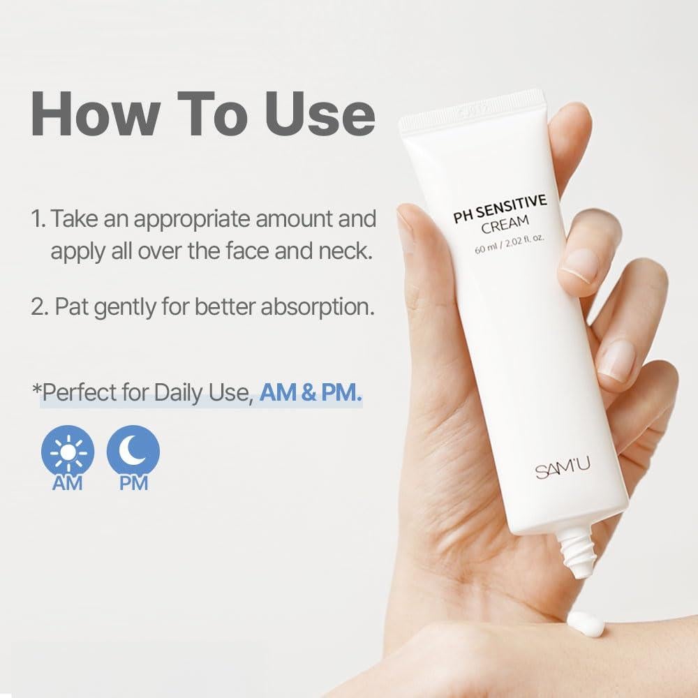 Crema Facial Hidratante Sam'u PH Sensible 57.2g - Coreana