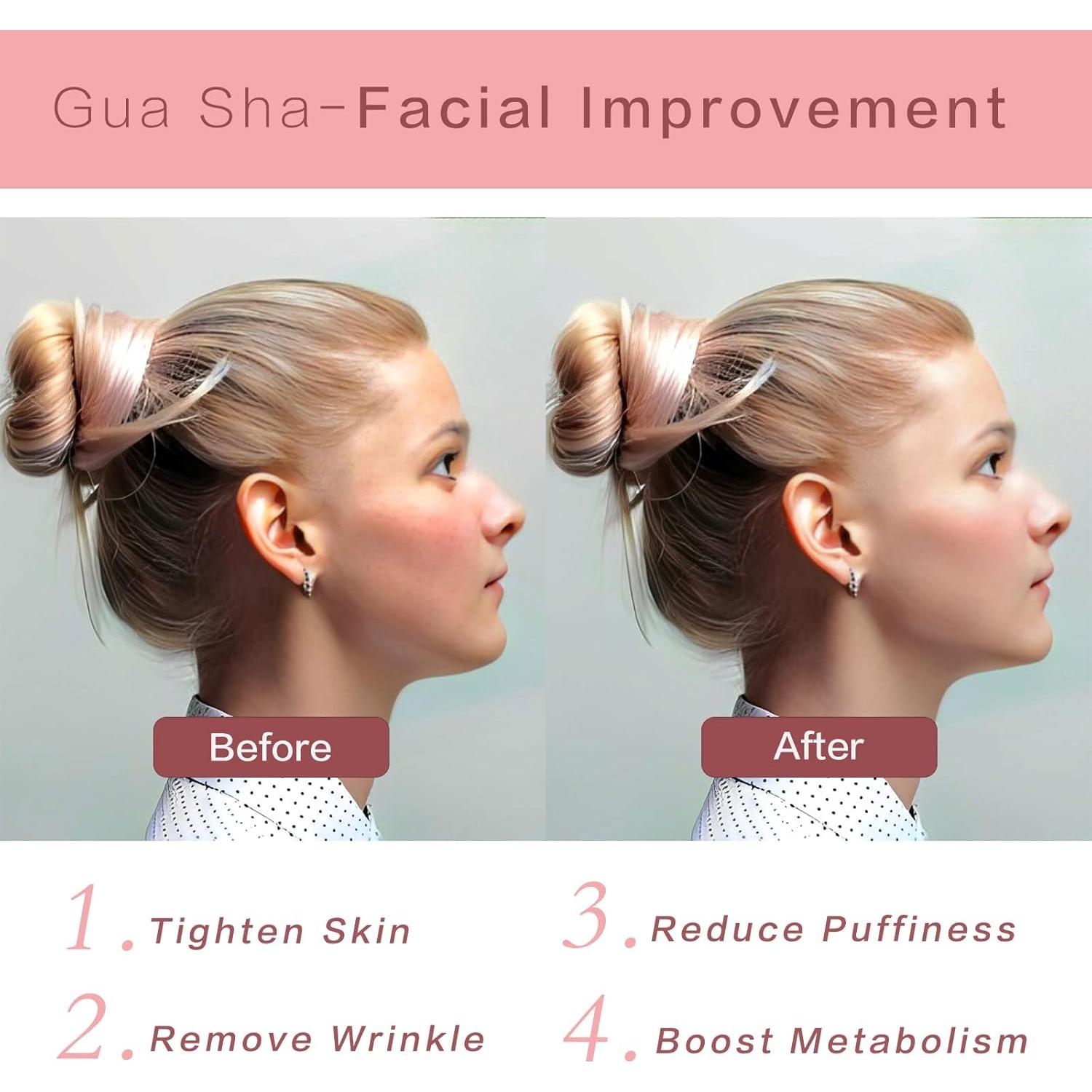 Herramienta Gua Sha de Cuarzo Rosa Contrybox - Facial y Ojos