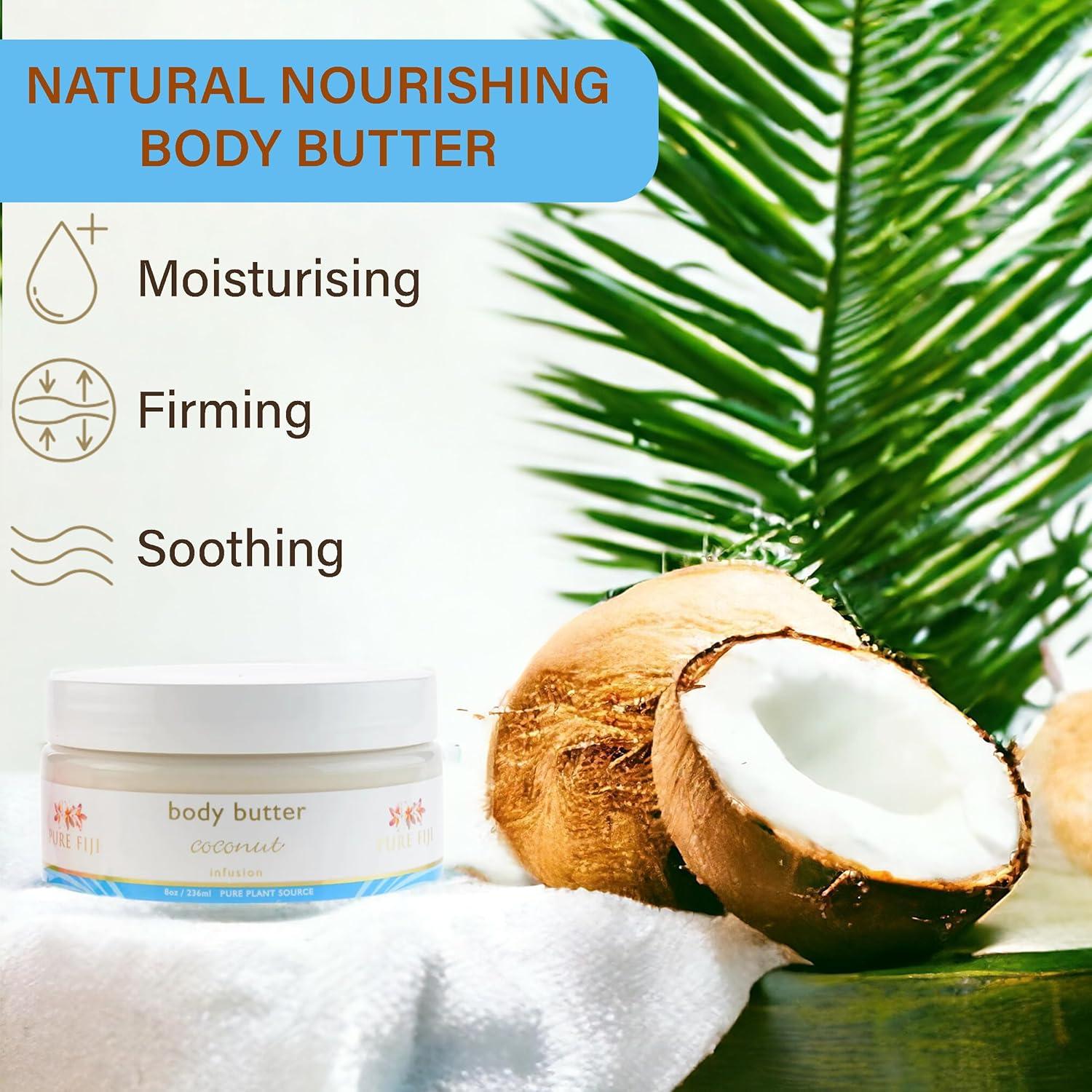 Manteca Corporal Pure Fiji Coco 226.8g - Hidratante para Piel Seca