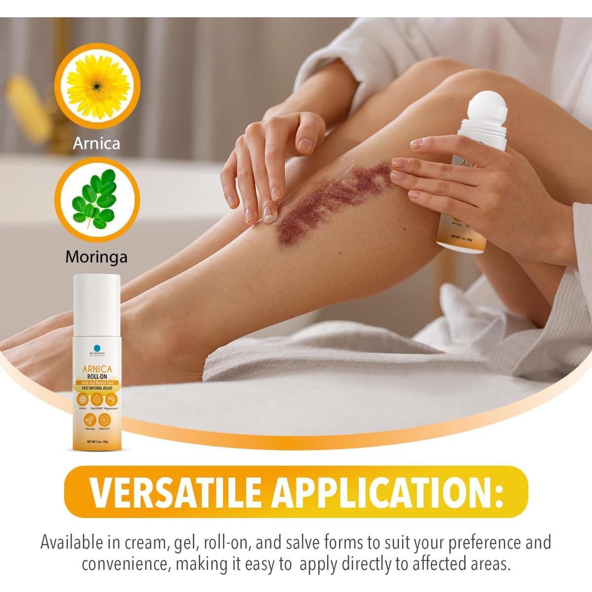 Roll-On Arnica Montana Dr. Robaina 85 g - Vitamina K, Secado Rápido