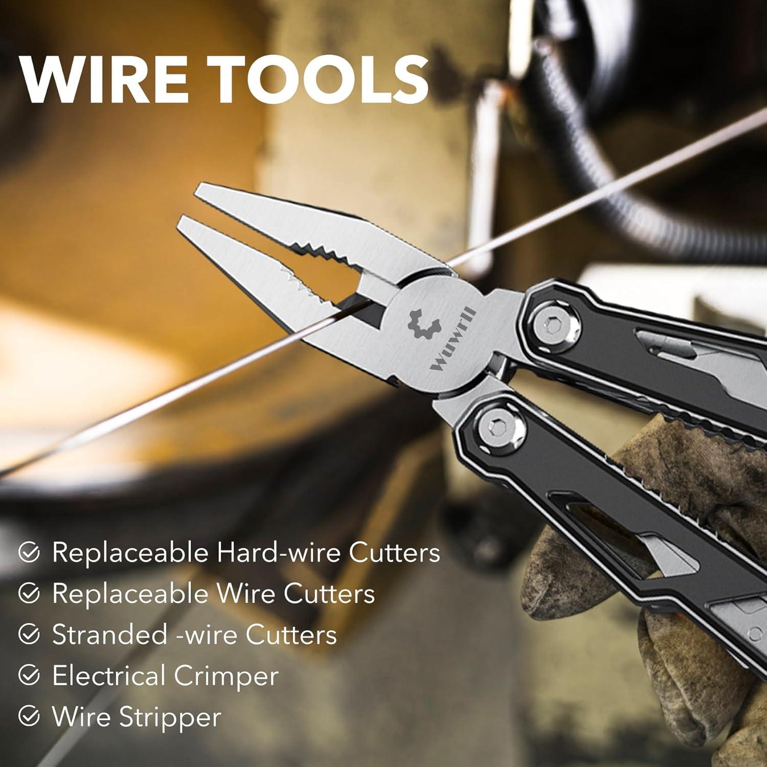 Multiherramienta Wuwrll 16 en 1 con alicates y cuchillo