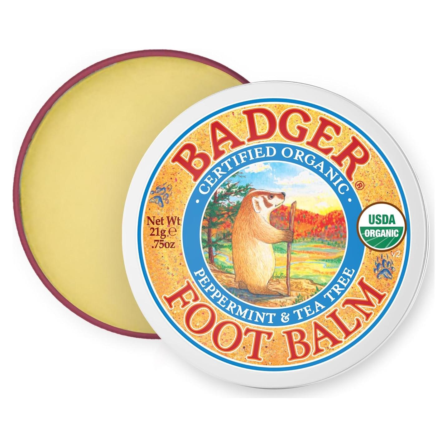 Bálsamo para Pies Badger 100% Orgánico 21.26g - Hidratante Natural