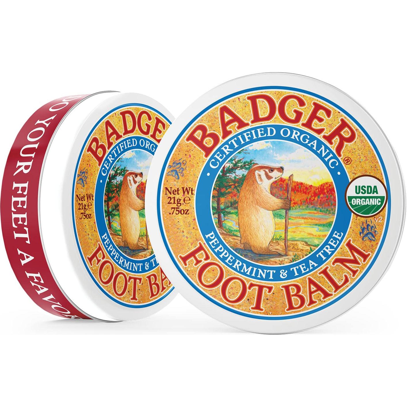 Bálsamo para Pies Badger 100% Orgánico 21.26g - Hidratante Natural