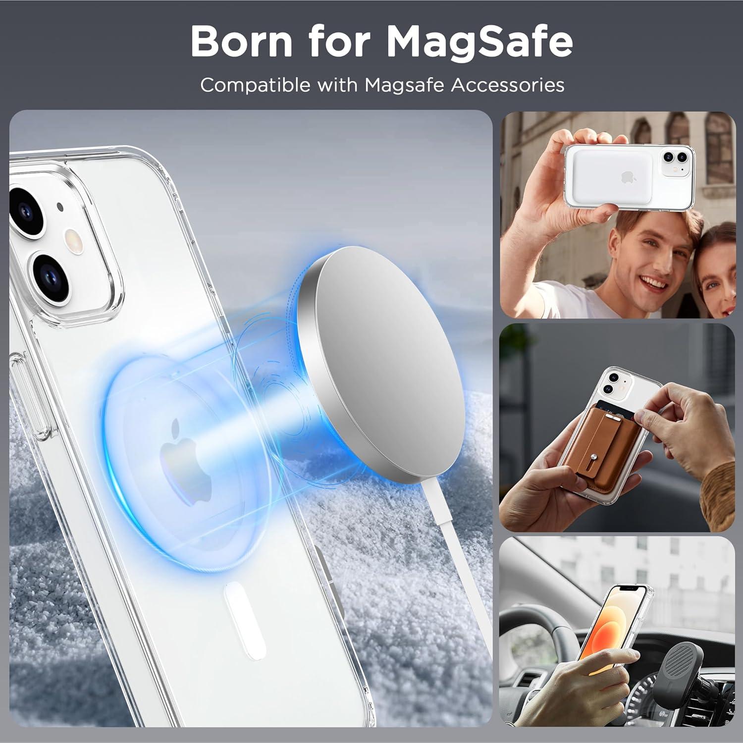 Funda Magnética CACOE para iPhone 12/12 Pro 6.1" Transparente