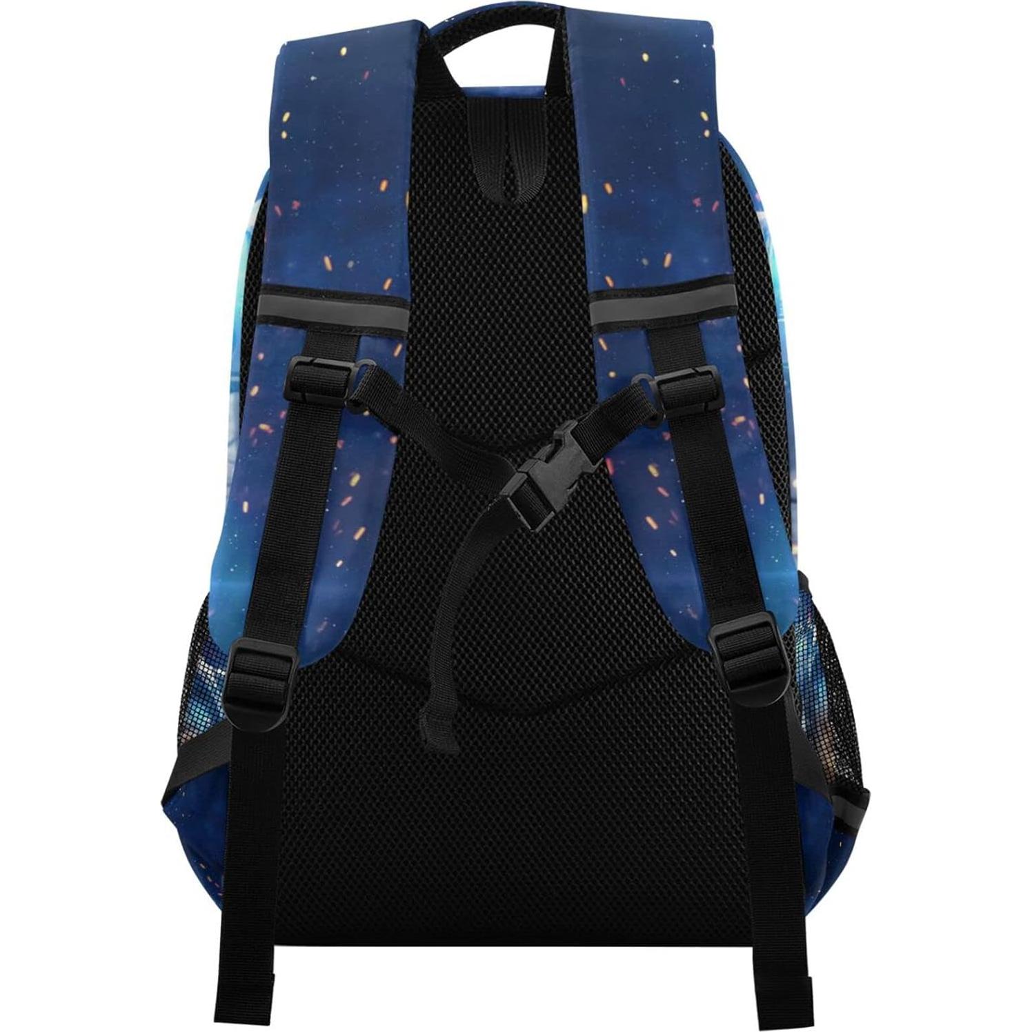 Mochila Escolar para Niños BOENLE Gato Astronauta 22L