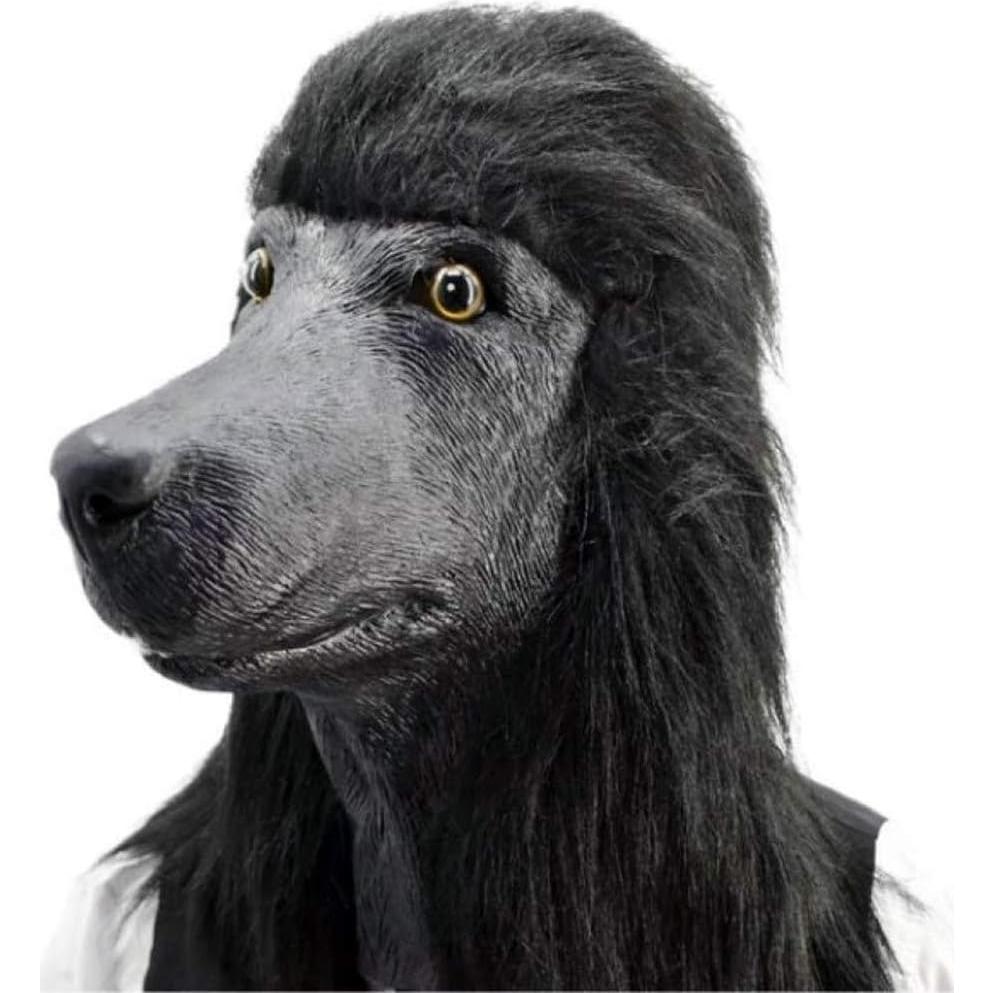 Máscara de Cabeza de Poodle Realista de Láttex para Halloween