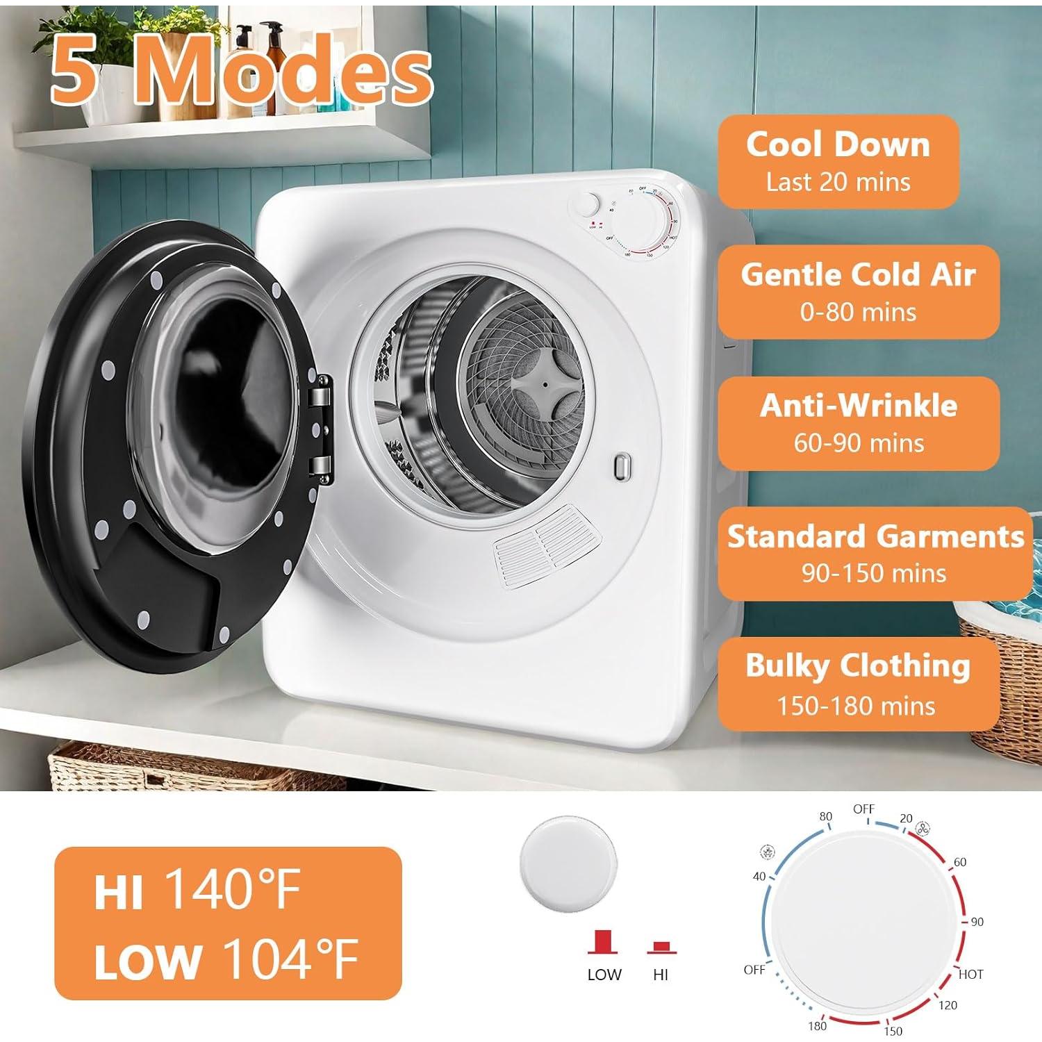 Secadora de Ropa Compacta DOGHLY LDDH01 1.6 Pies Cúbicos 800W