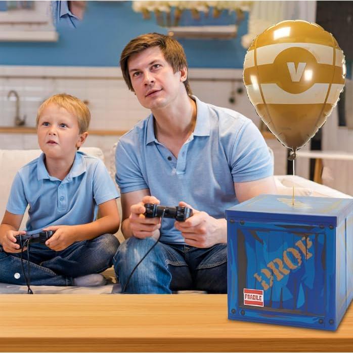 Caja de Caída Grande 35.56 cm con Globo Amarillo Camp Liner