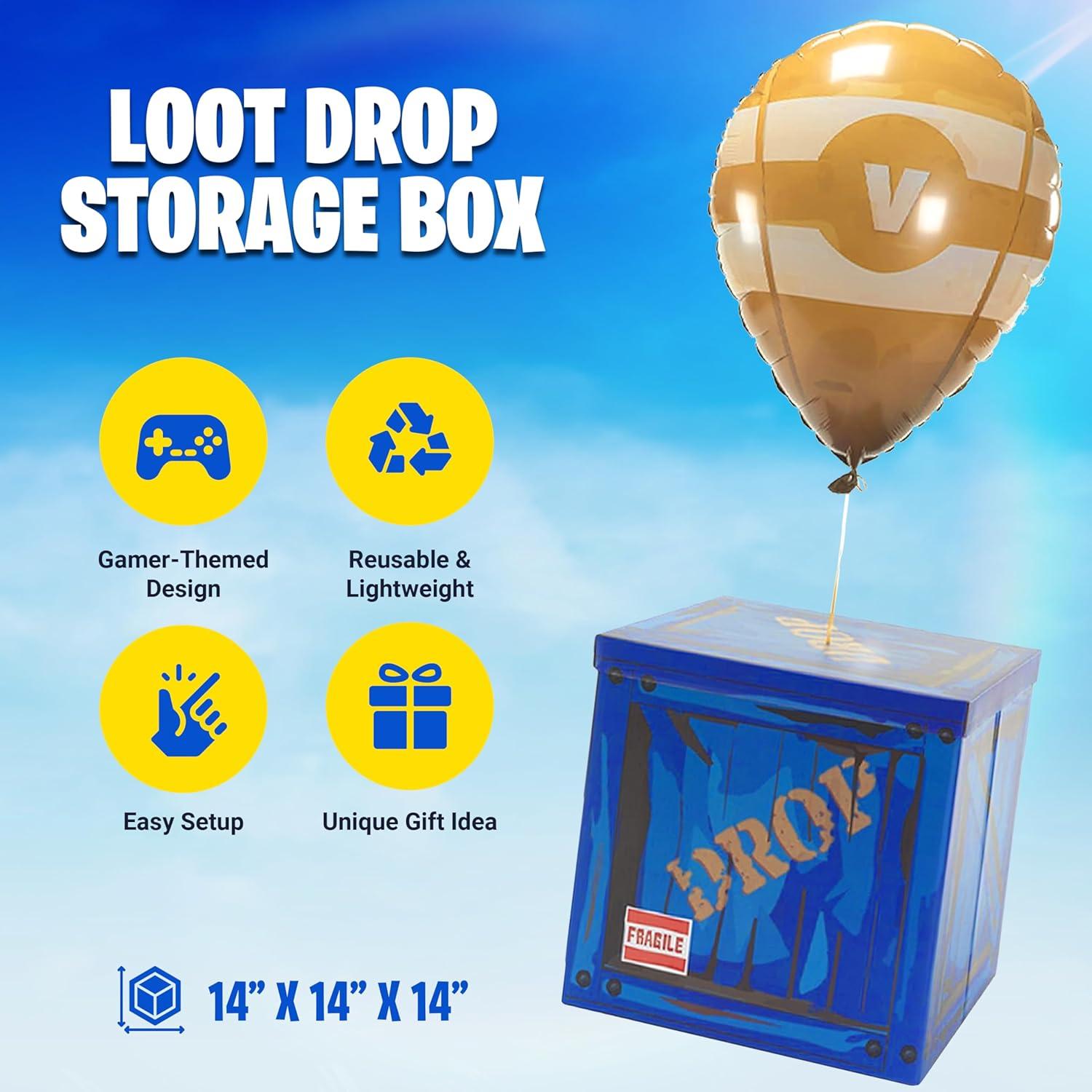 Caja de Caída Grande 35.56 cm con Globo Amarillo Camp Liner