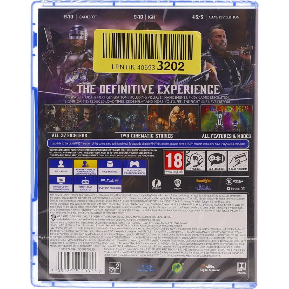 Mortal Kombat 11 Ultimate PS4 - Incluye Kombat Packs y DLC