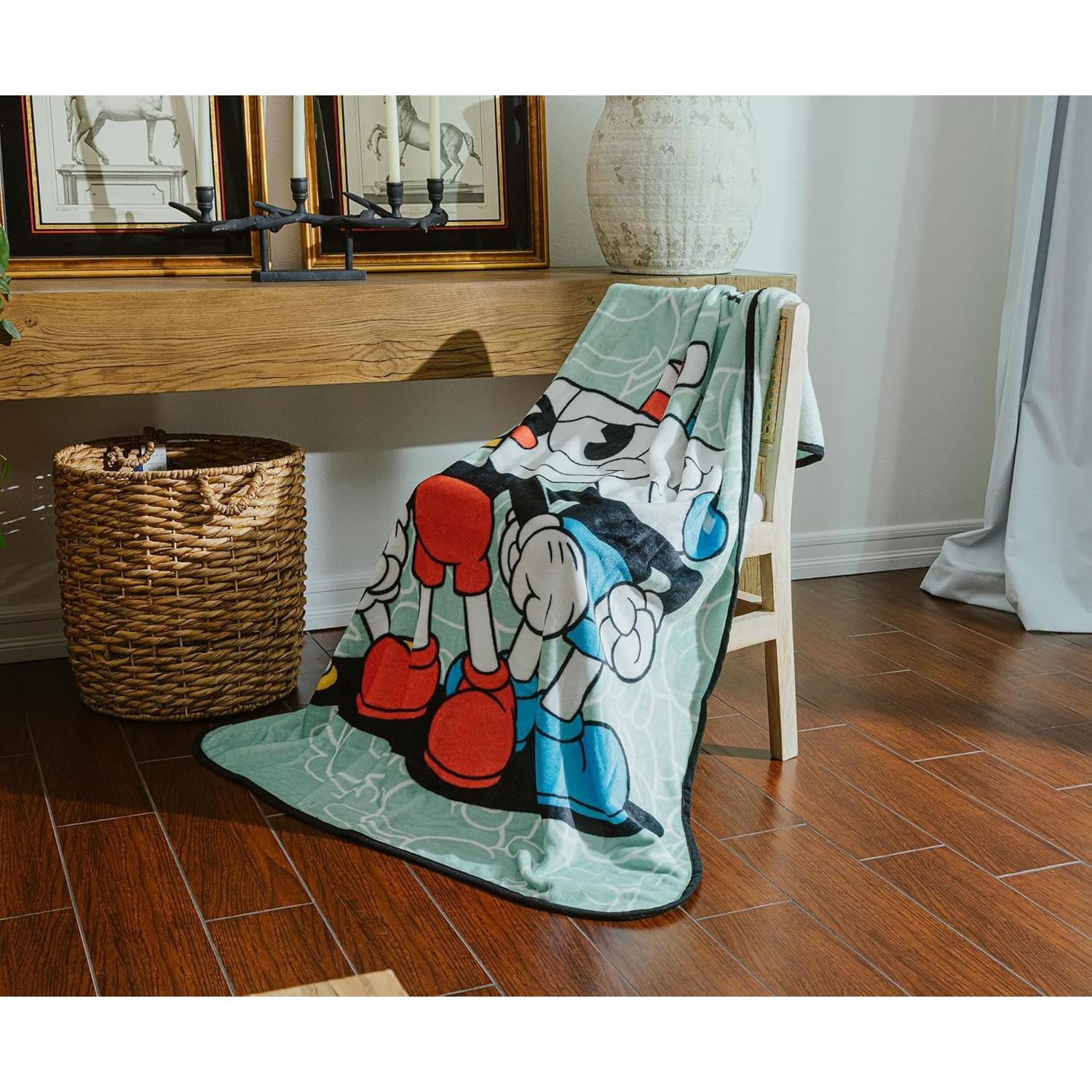 Manta de Forro Cuphead 152x114 cm Poliester Suave