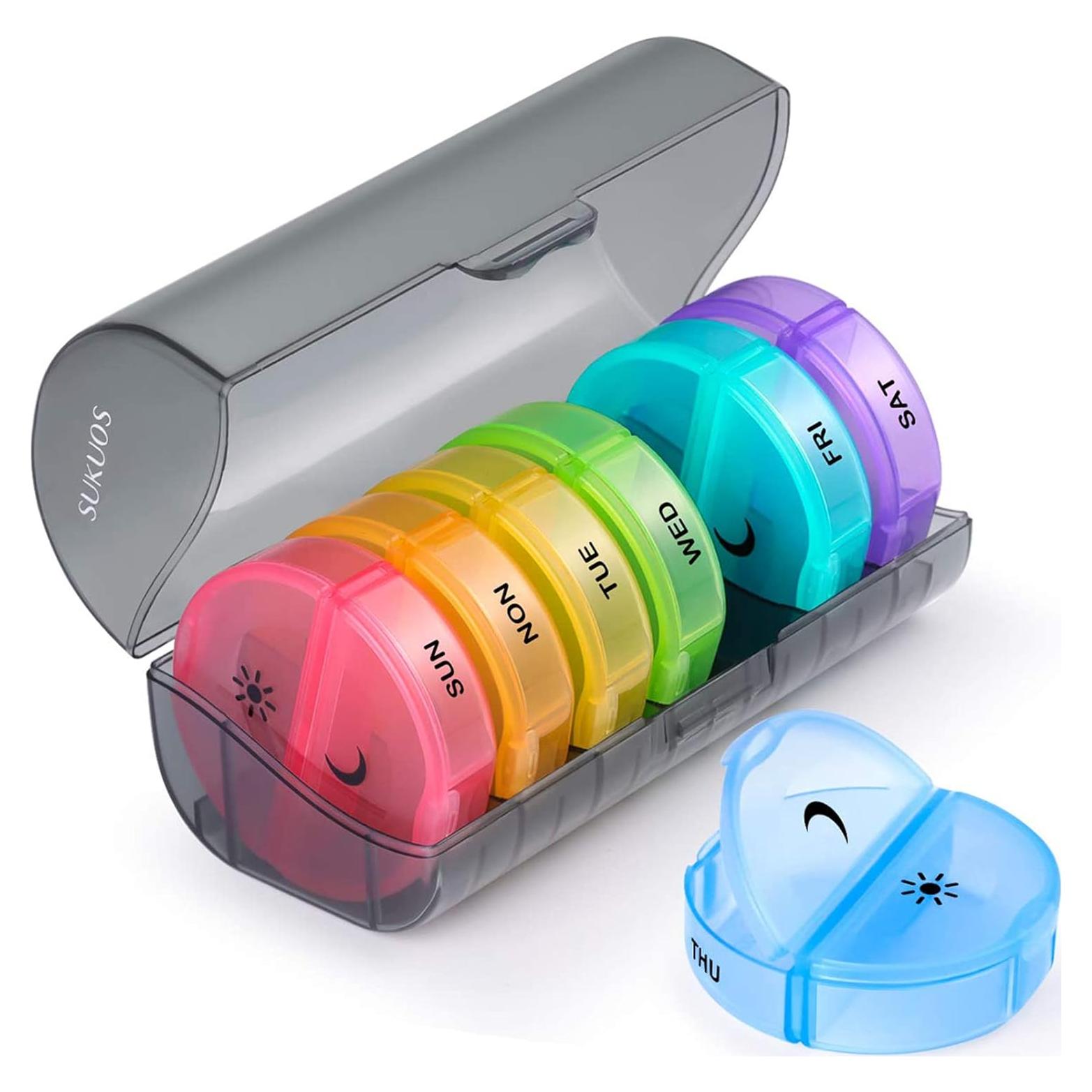 Organizador de Pastillas Semanal Sukuos AM PM 7 Días