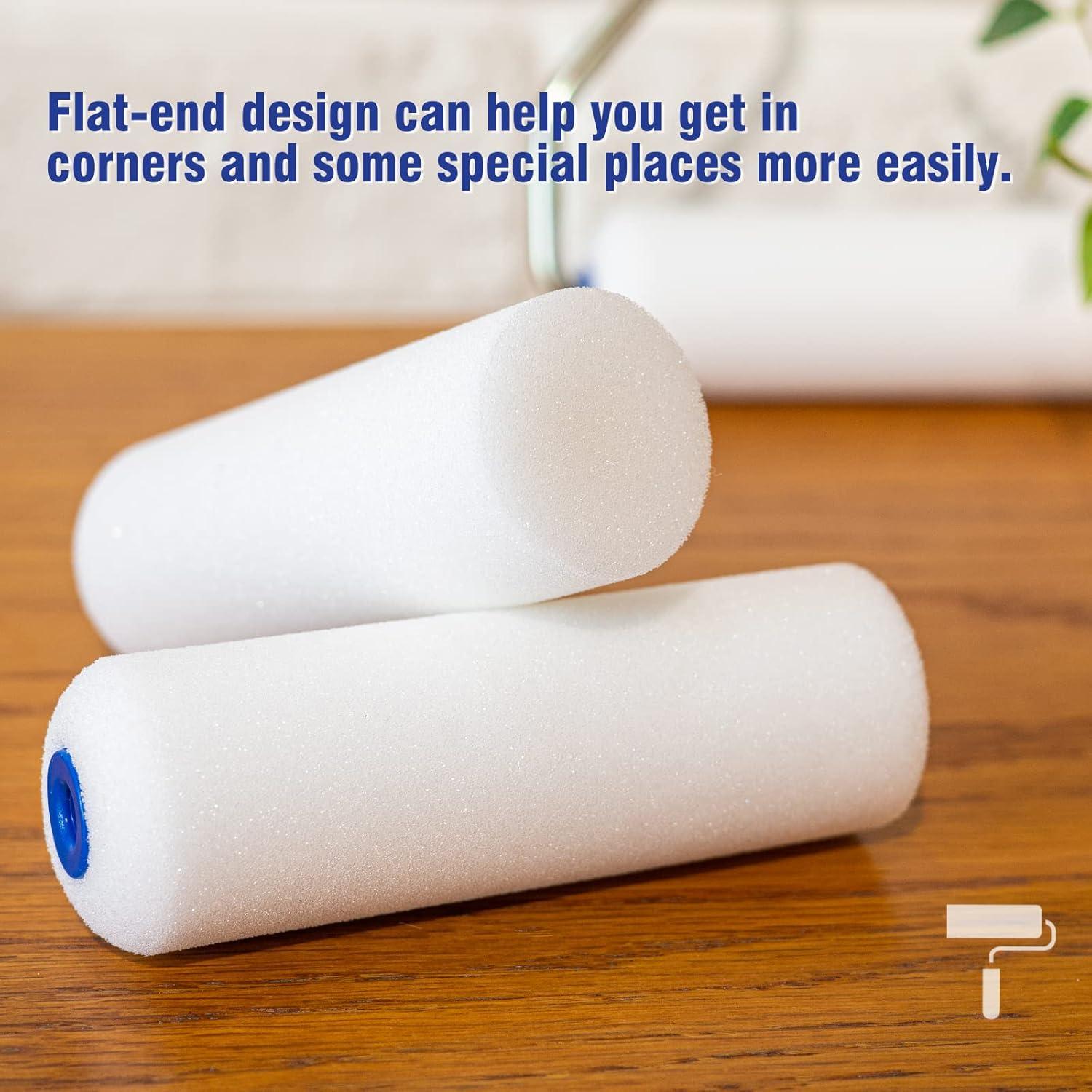 Rodillo de Pintura de Espuma Mister Rui 10 Pcs 4" Alta Densidad