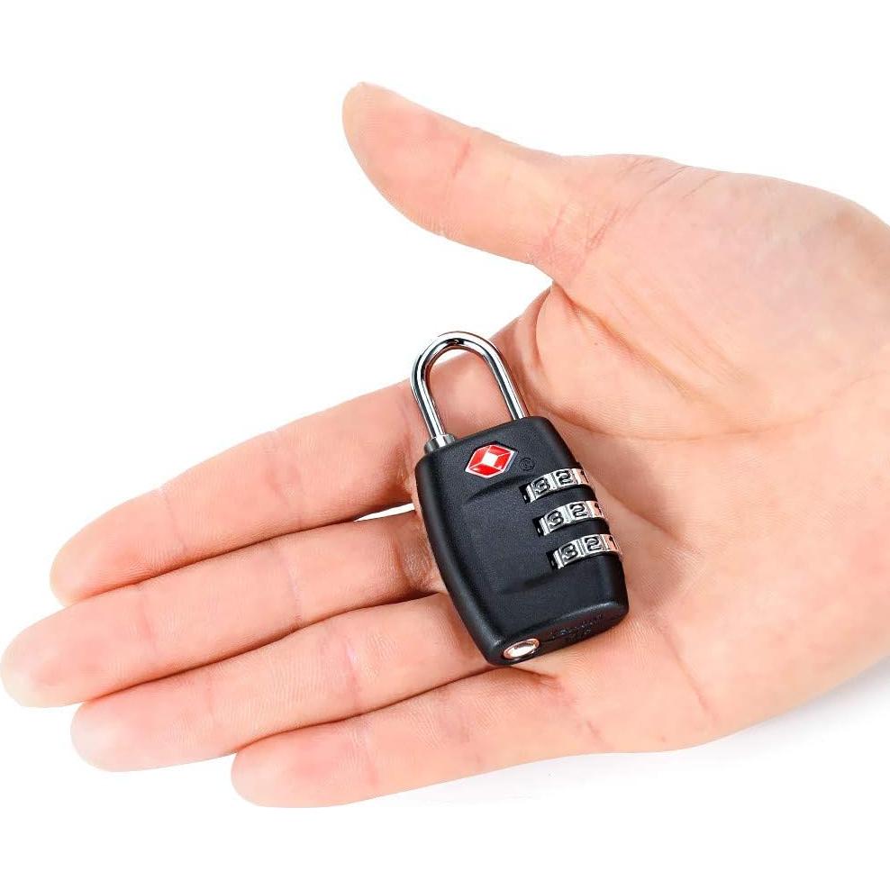 Candados de Equipaje TSA Cluckyu - Paquete de 4 - Combinación 3 Dígitos